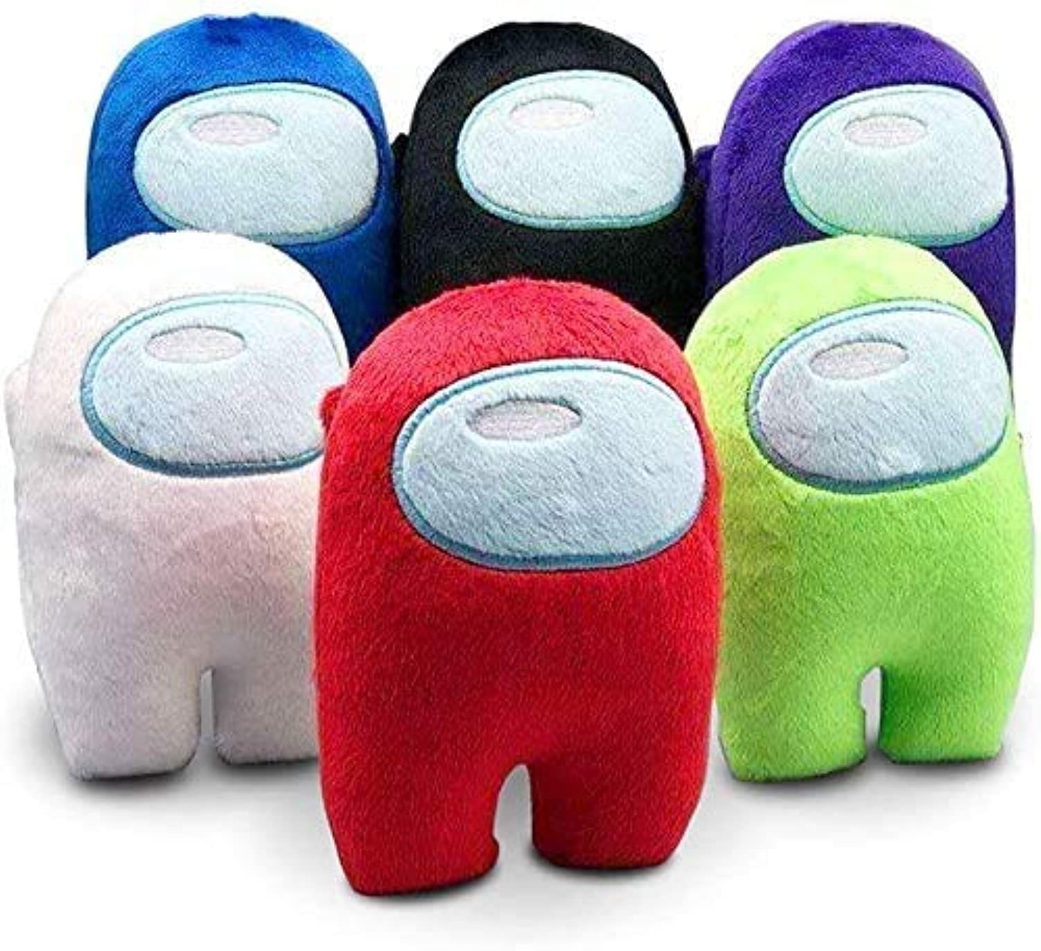 Aus Astronaut Among Us Plush Doll Soft Pillow Stuffed Plush for Game Fans Crewmate (multi-color B, 6pcs 10cm)