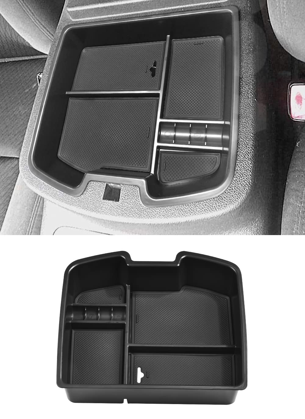 Vesul Center Front Floor Console Organizer Tray Compatible with 2007-2014 Chevrolet Chevy Avalanche Chevy Tahoe Silverado Suburban 1500 2500 GMC Sierra Pickup Truck Yukon & XL/Denali Full Size 1916628