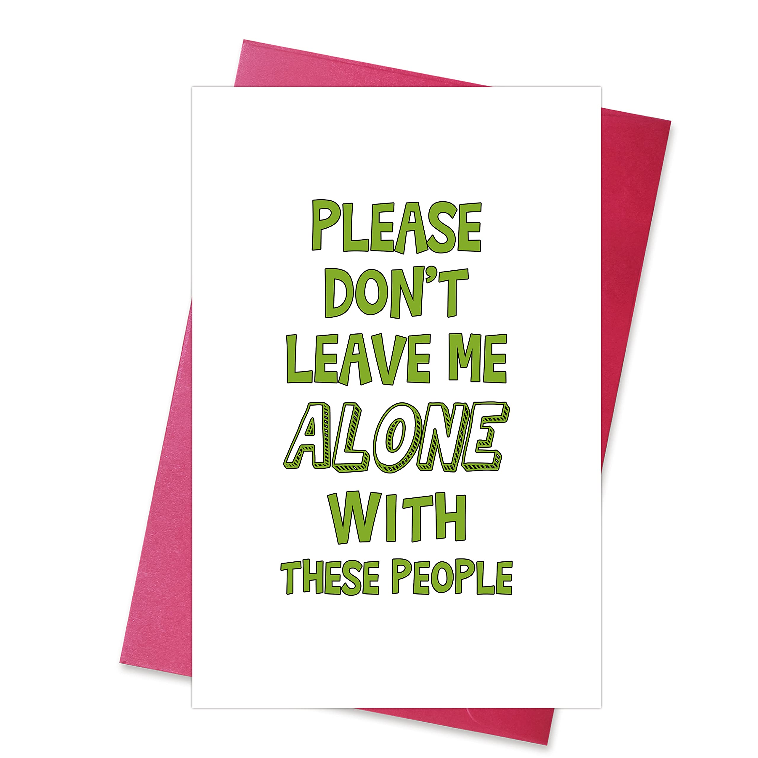 Norssiby Funny Going Away Greeting Card for Coworker Boss, Rude Retirement Card Him Her, New Job Card, Don’t Leave Me Alone