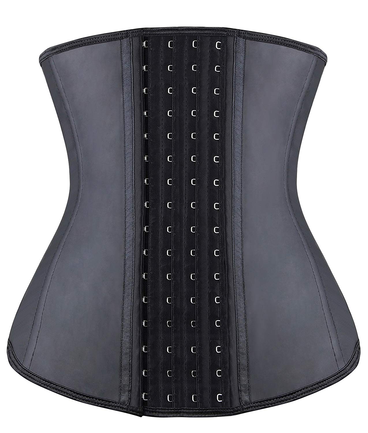 YIANNAWaist Trainer for Women Latex Underbust Waist Corsets Cincher Hourglass Body Shaper 4 Hooks