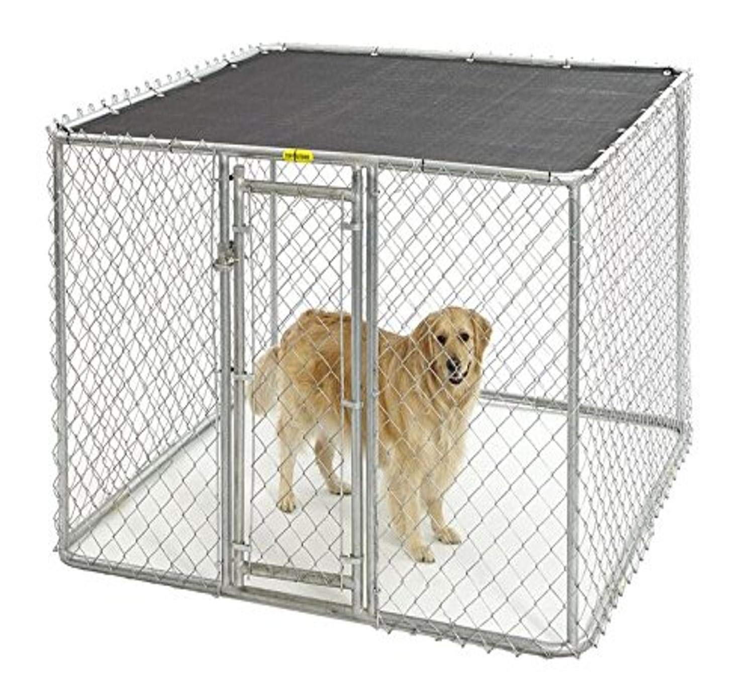 MidWest Homes for Pets Chain Link Portable Kennel - Includes a Sunscreen