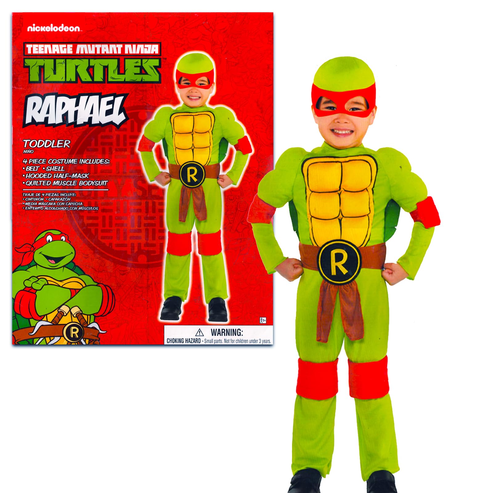 Teenage Mutant Ninja Turtles Costumes for Boys - TMNT Halloween Costume for Kids with Muscle Bodysuit, Mask, Shell, More