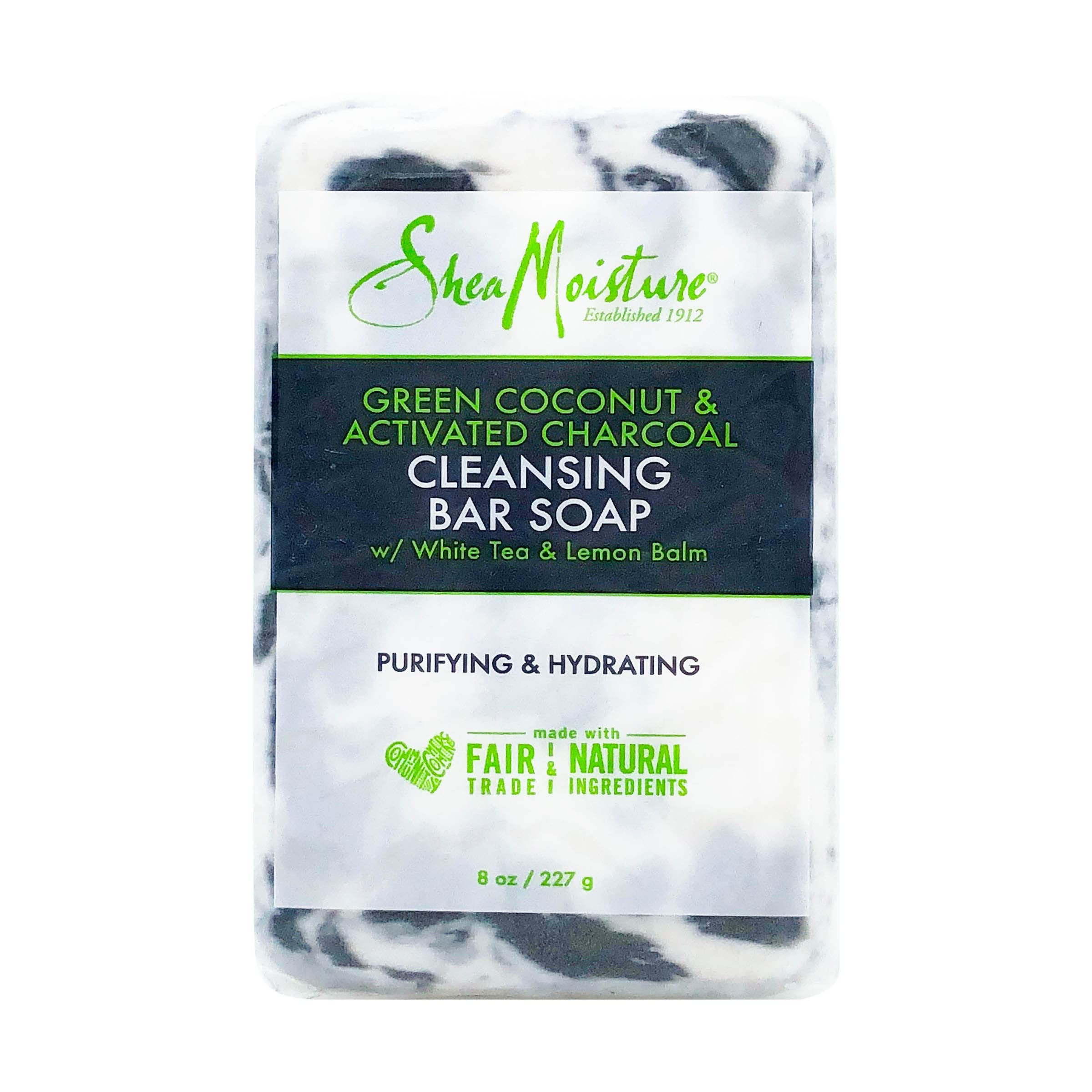 Shea Moisture Green Coconut & Activated Charcoal Cleansing Bar Soap, 8oz