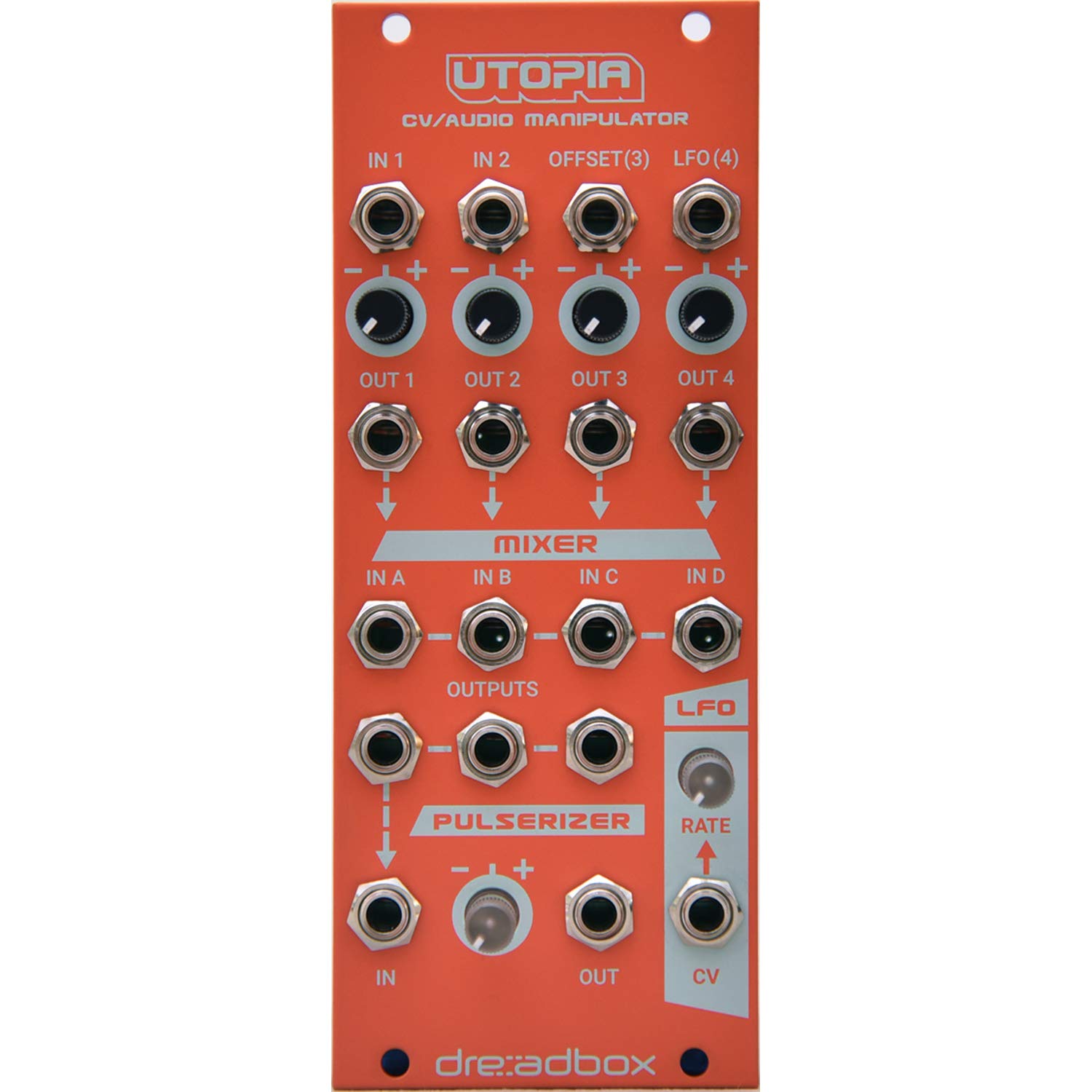 Dreadbox Utopia CV-Audio Manipulator, Mixer, LFO & Pulserizer Eurorack Module