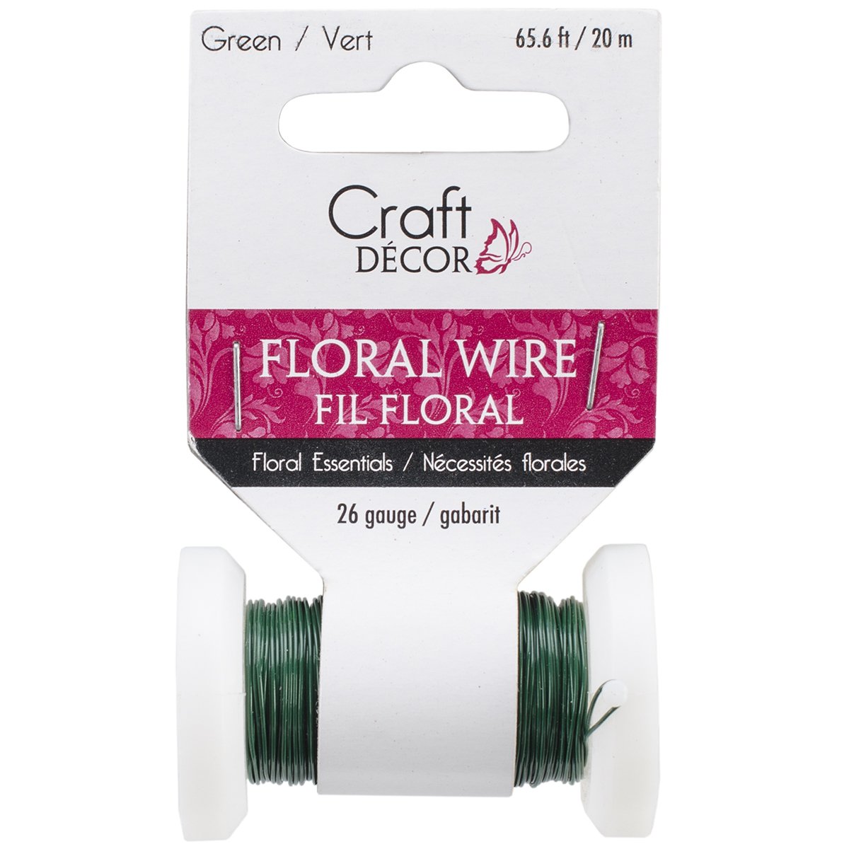 Multicraft Imports Craft Décor FL030 Floral 26G Gréén 20M Spool Wiré, Green