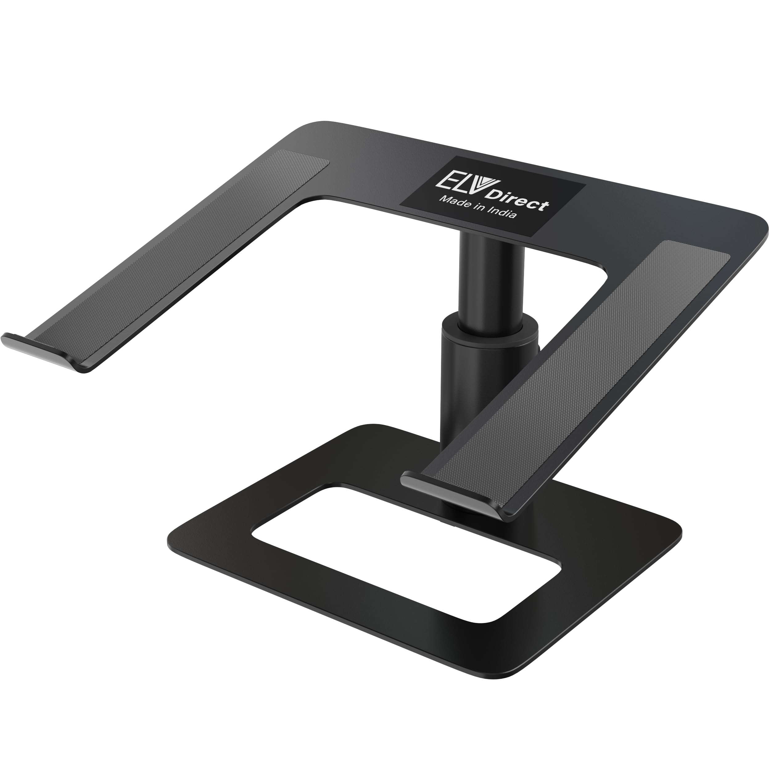 ELV Direct Height Adjustable Portable Desktop Tabletop Aluminum Laptop Riser Stand Mount Holder Compatible with All Laptops - Black