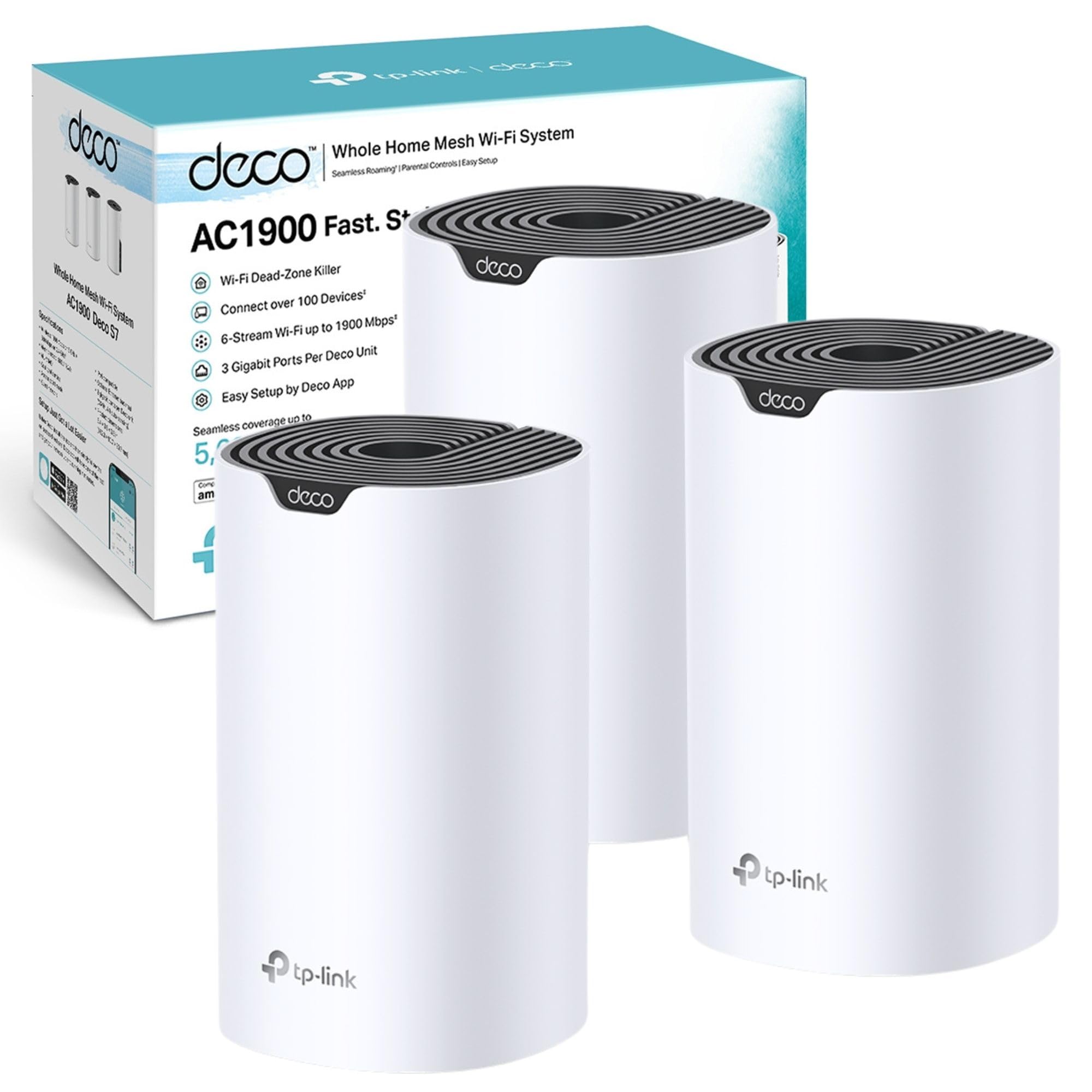 TP-Link TP Link Deco S7 AC1900 Whole Mesh Wi Fi System, Deco S7(3-pack)