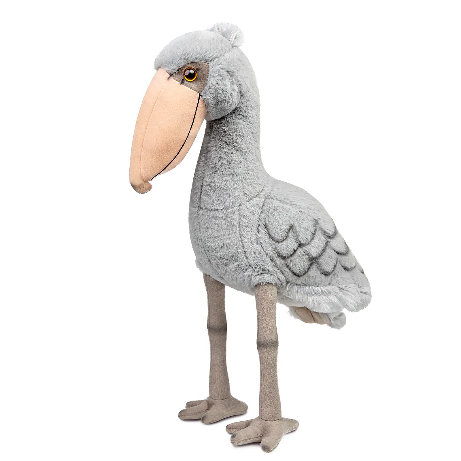 ZHONGXIN MADELarge Shoebill Plush Toy - Lifelike 18.5inch Shoebill Whale Head Stork Stuffed Animals, Cute Grey Shoebill Toys Real Plushie Toy Home Decoration, Unique Plush Gift Collection for Kids