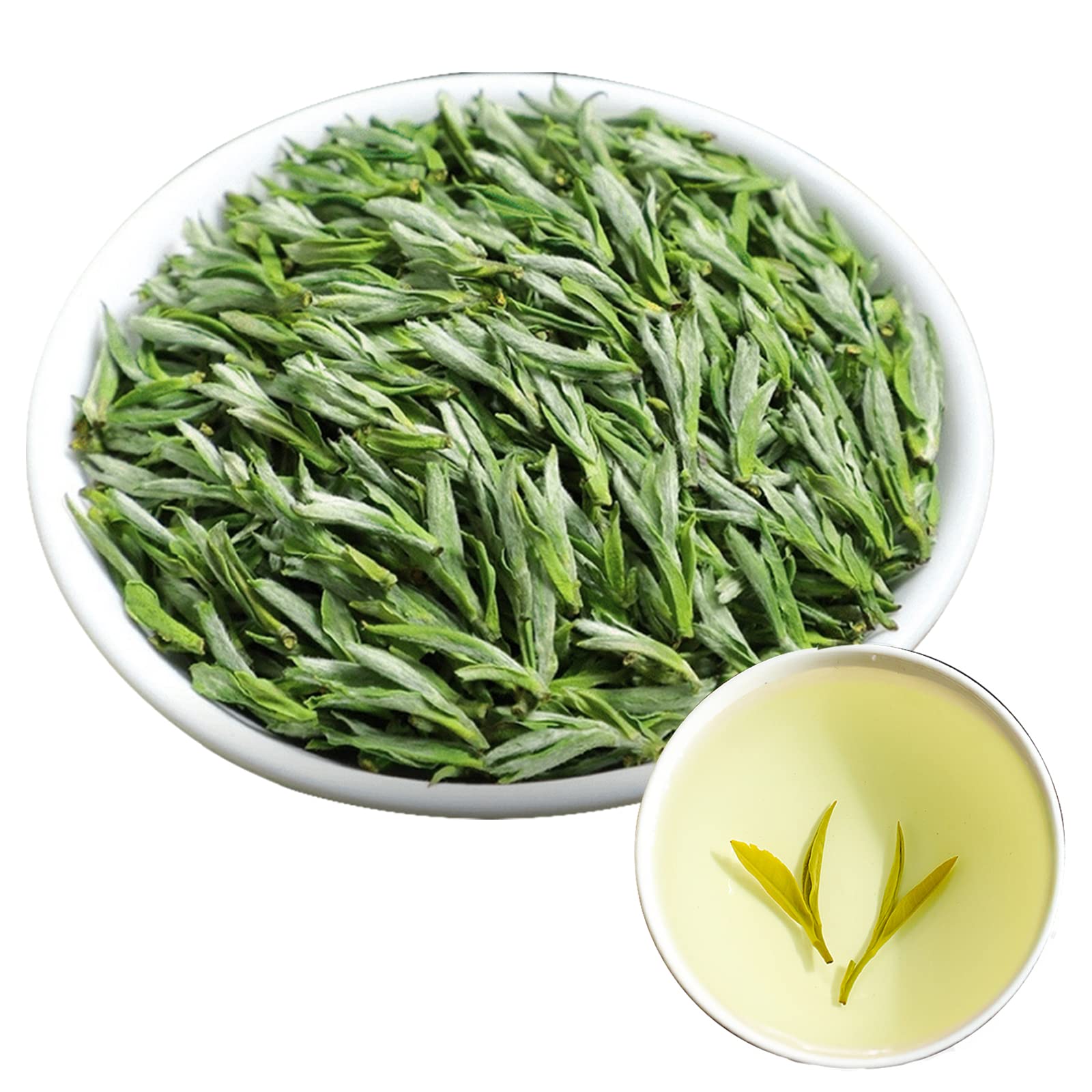 XIXICHA HuangshanMaofeng Green Tea Maofeng Bulk Green Tea New Tea 2.82oz/80g Super Grade Loose Leaf Tea MingQian Spring Tea Fresh Floral Flavor tea Chinese green Tea