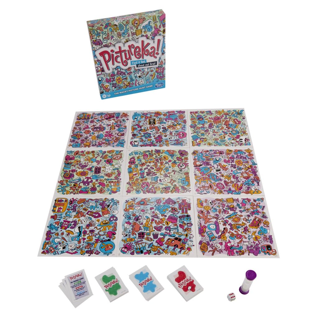 Hasbro Gaming Pictureka! Game, Picture Game, Board Game for Kids, Fun Family Board Games, Board Games for 6 Year Olds and Up, Fun Board Game for Kids