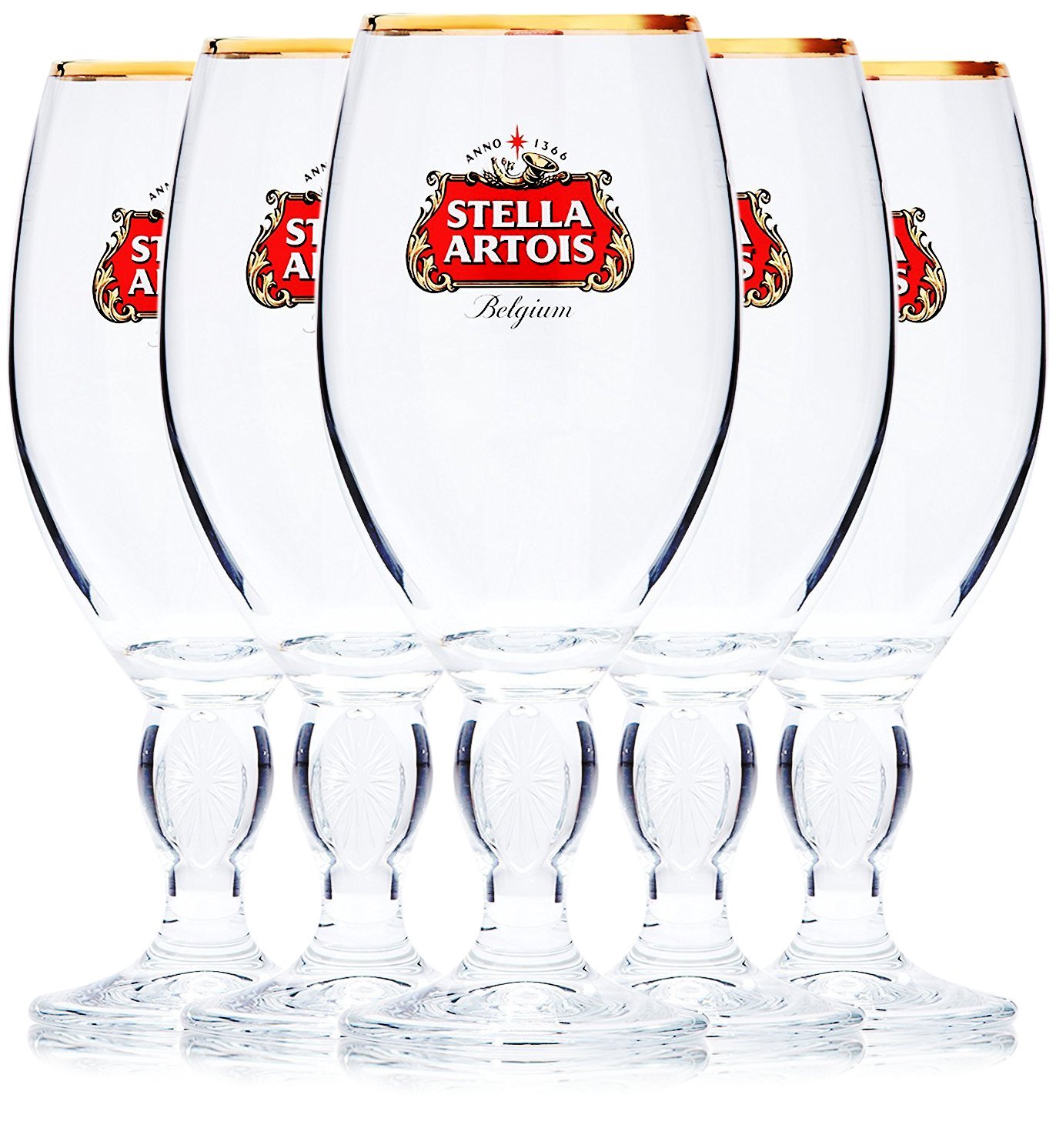 STELLA ARTOIS5-Pack Original Beer Glass Chalice, 33cl