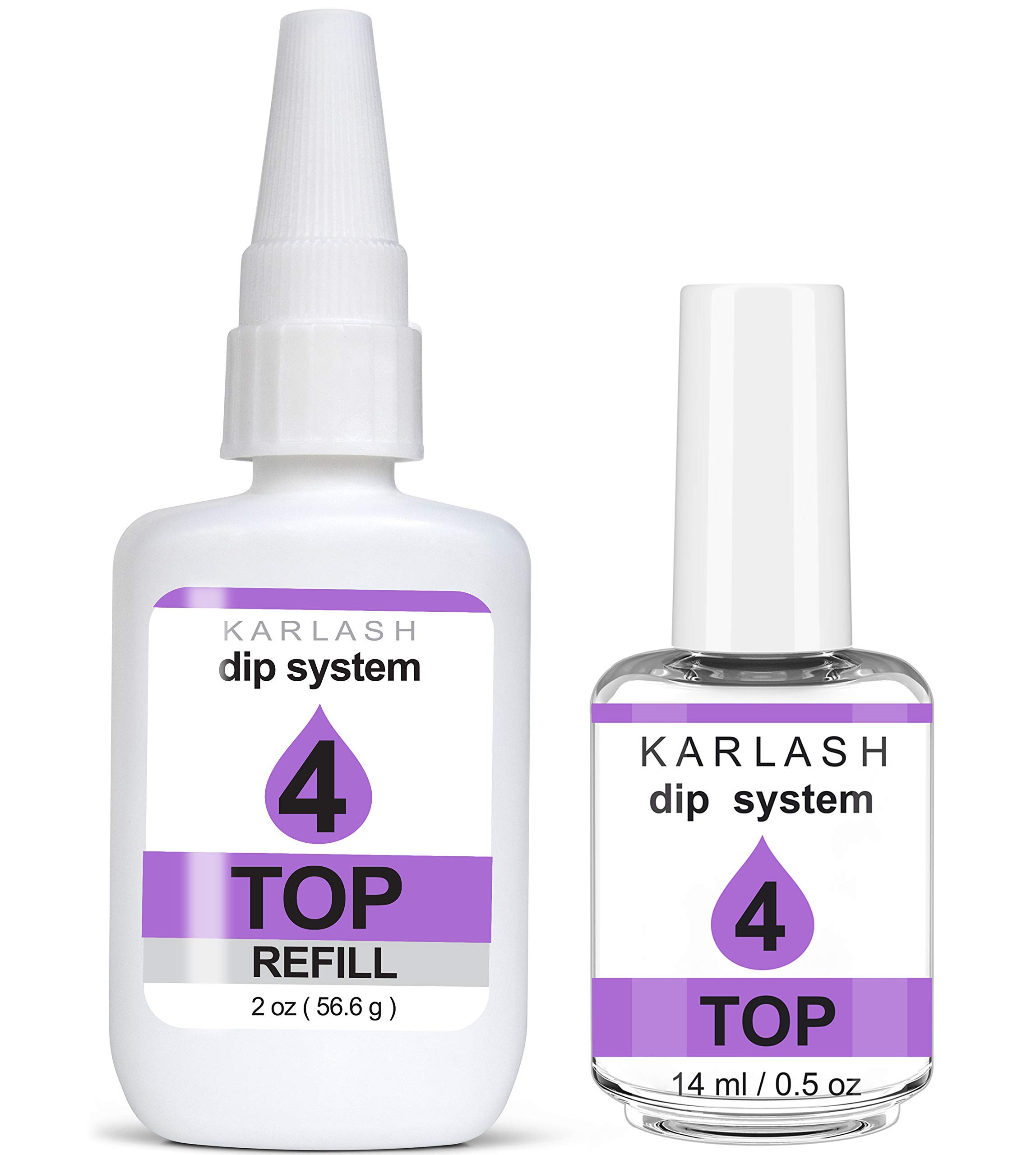 Karlash Gel Base DIP Powder System Refill 2 oz (Step 4 Top 0.5oz + Refill 2oz)