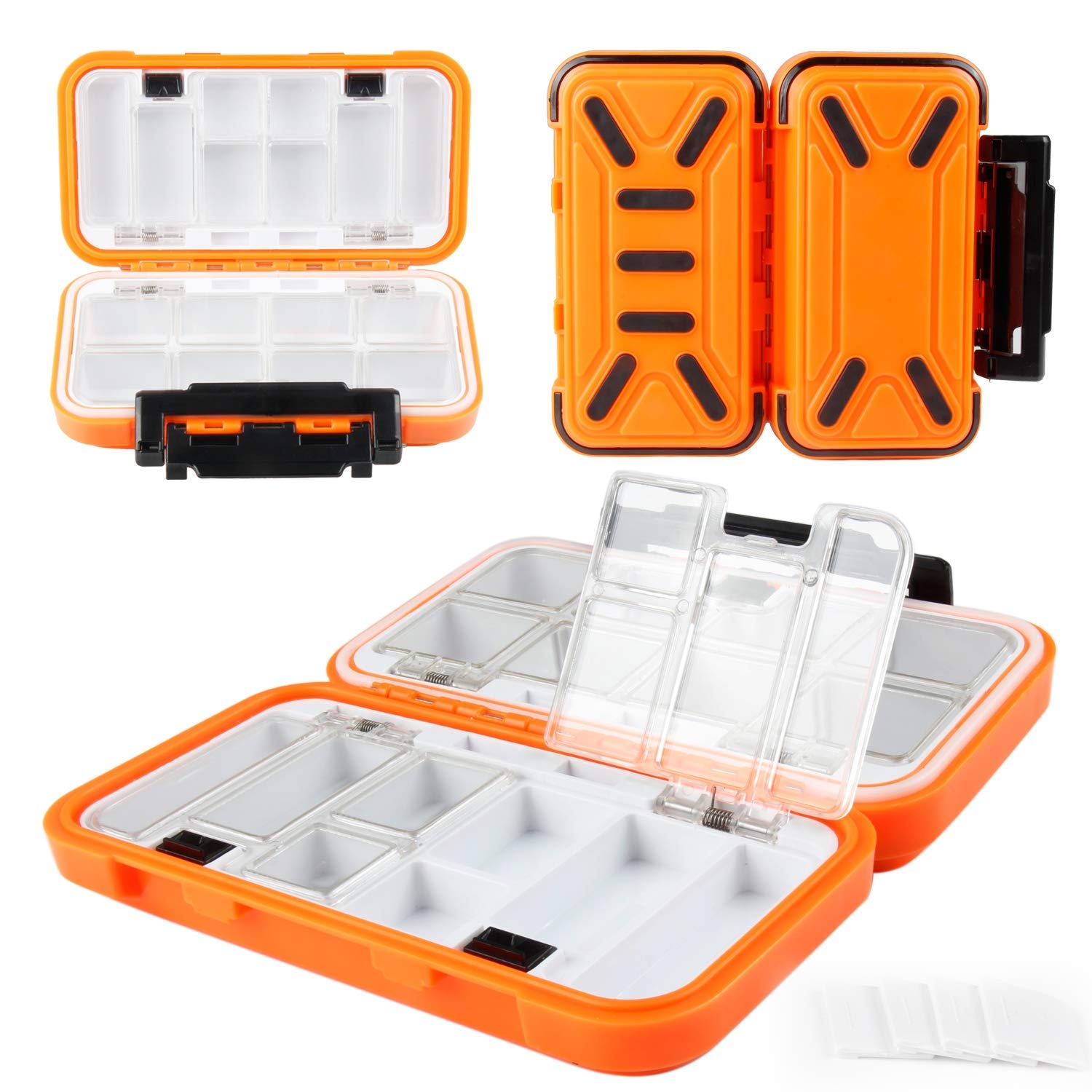 REAWOW 16 Compartment Waterproof Portable Fishing Tackle Box Storage And Set Plastic Small-Lure-Case Fishing-Accessories Boxes Storage Containers Double-sided