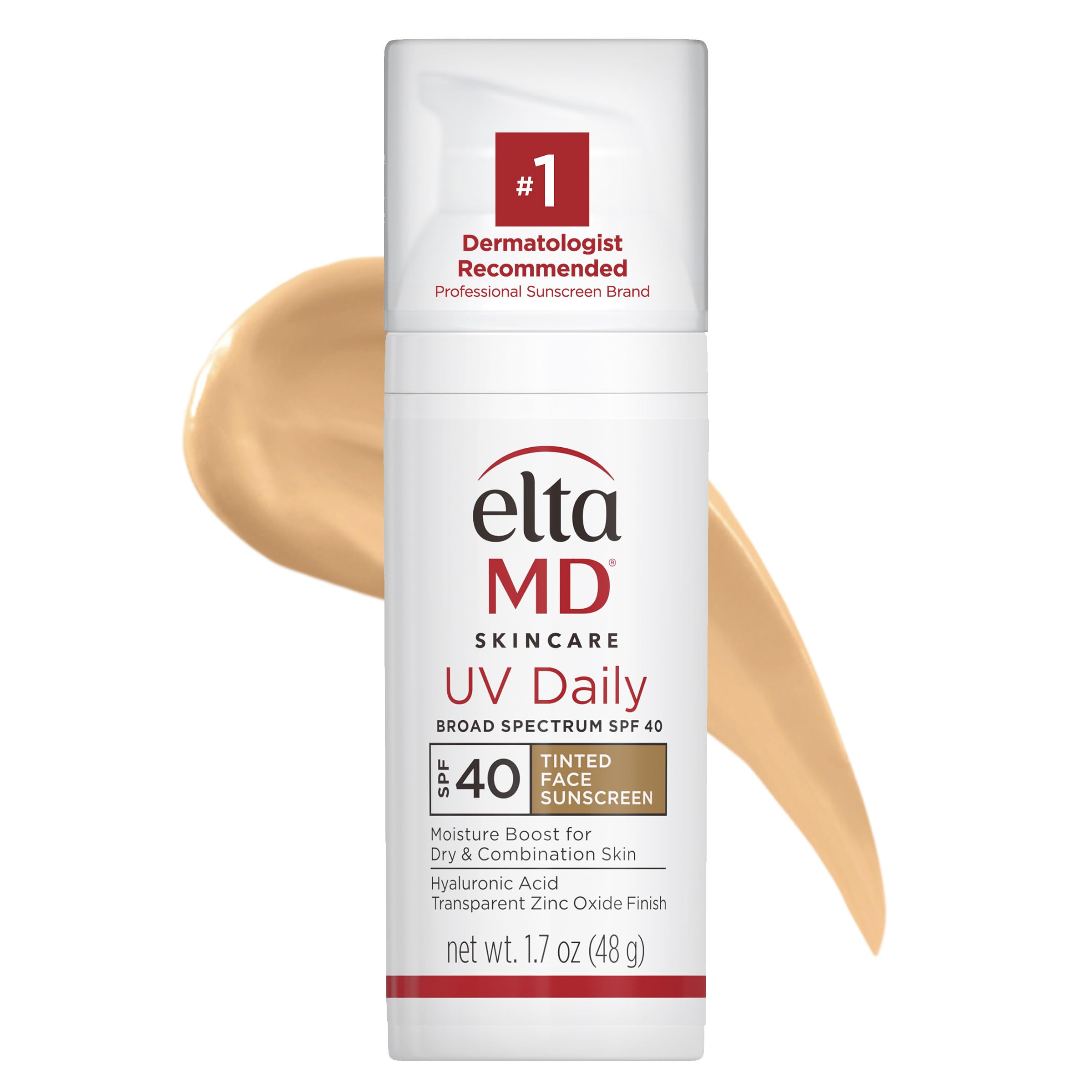 EltaMDUV Daily SPF 40 Tinted Face Sunscreen Moisturizer, Tinted Moisturizer for Face with SPF, Great for Dry, Combination, and Normal Skin