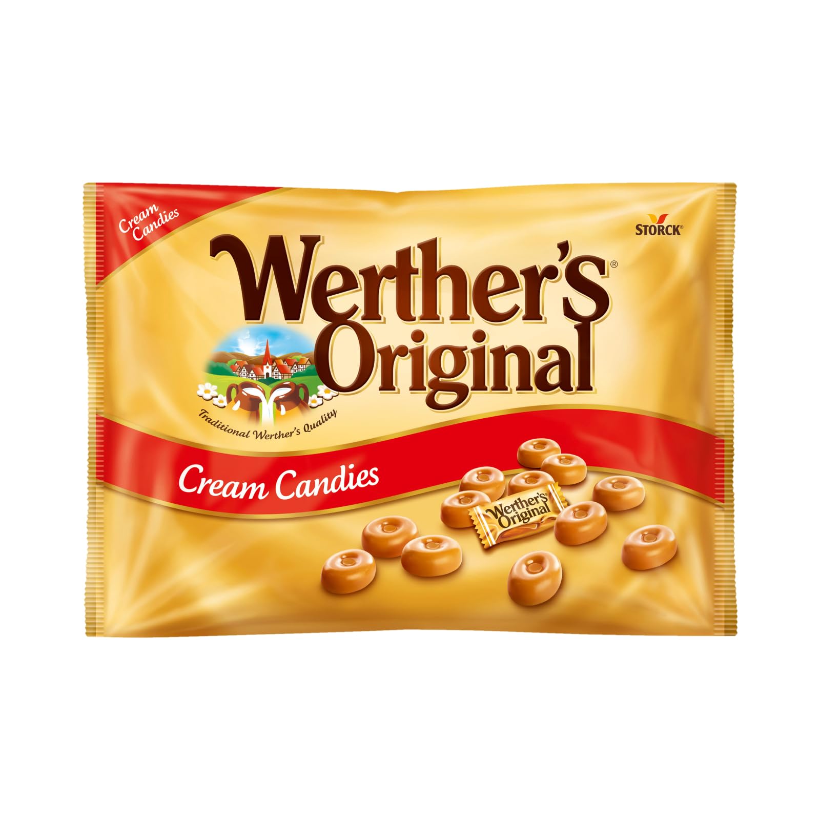 Werther's OriginalCream Candies, 1 kg Sharing Bag (Pack of 1)