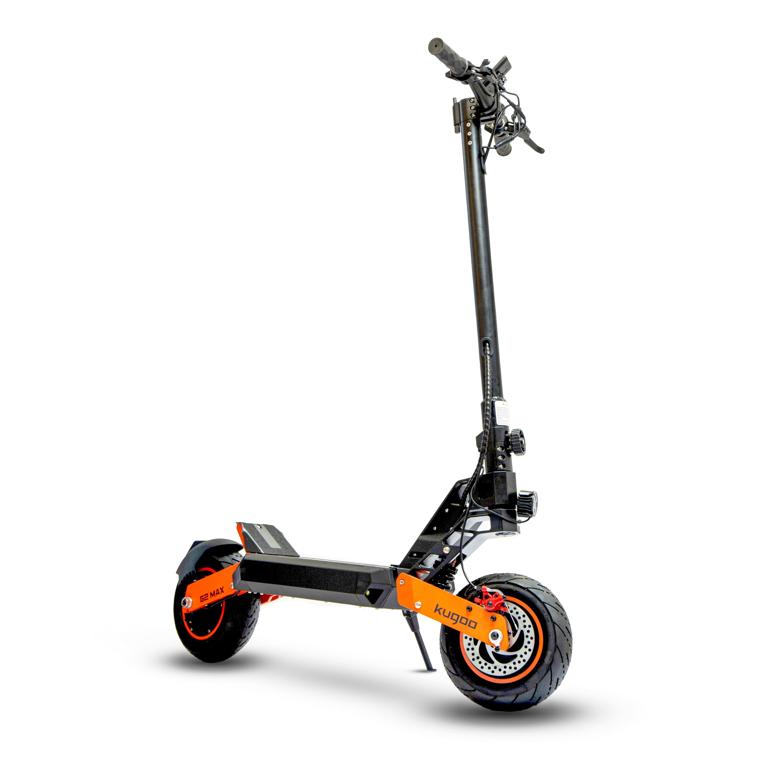 KUGOO G2 Max 2024 Model - Blaze Orange - Folding Electric Scooter - Brushless Motor 1200W - Long Range Battery 21Ah - Orange/Black - Speed up to 45kmh