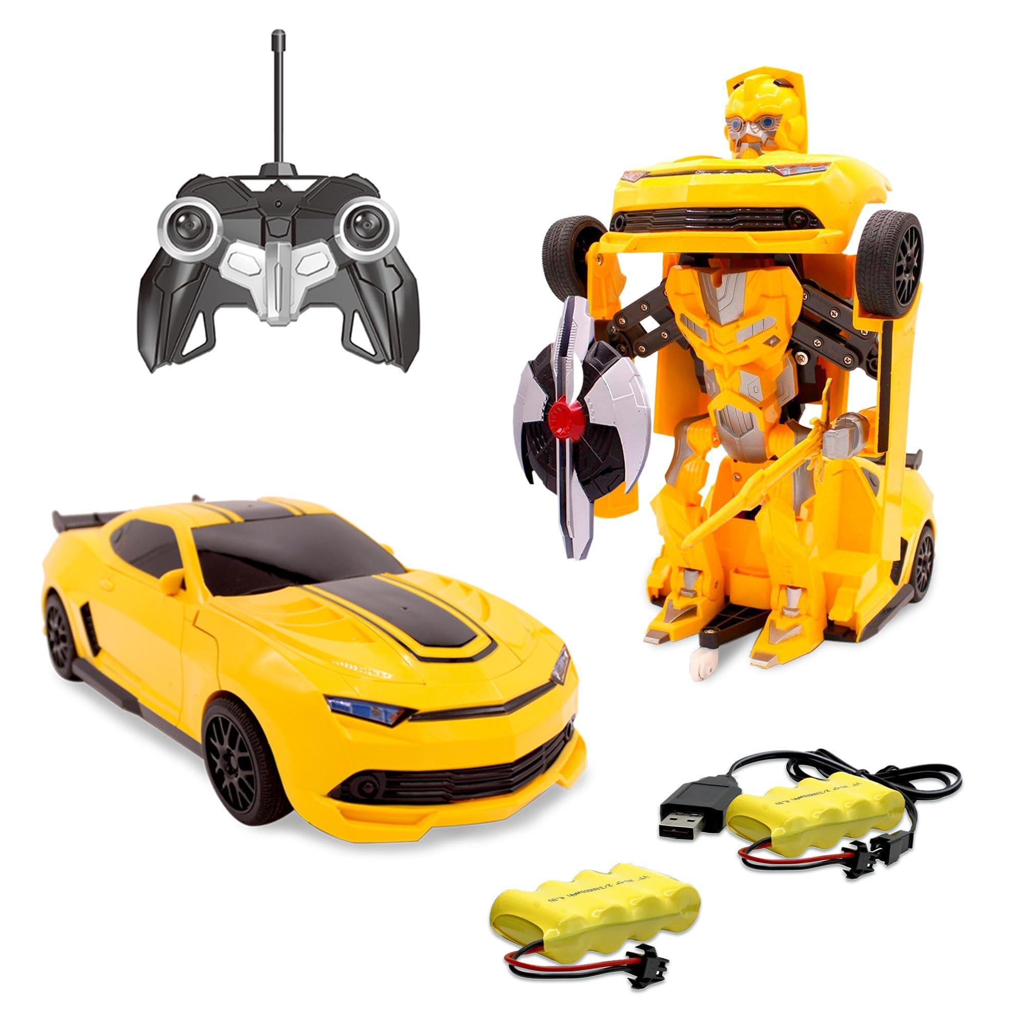 Kids Transforming Robot RC Car Toys Boys 8-13 Remote Control Gift 2 Battery