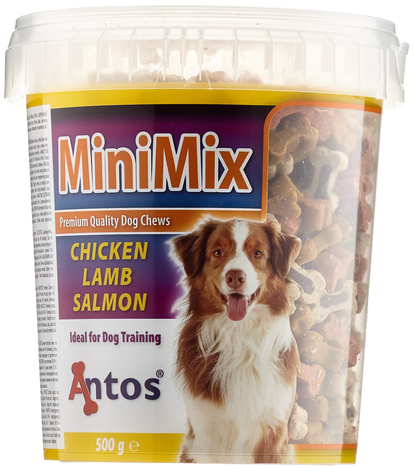 AntosMini Mix Training Treat Tub Dog, 500 g