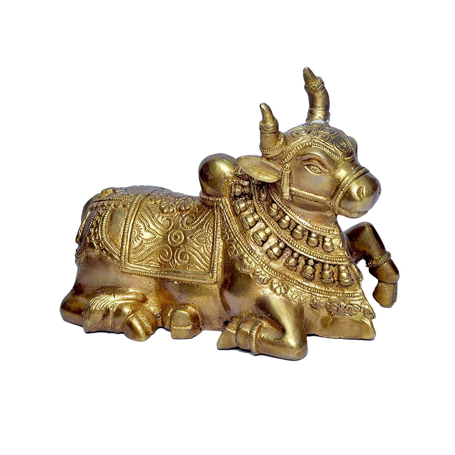 Shubh Sanket Vastu Brass Nandi Bull 7 x 5 inches