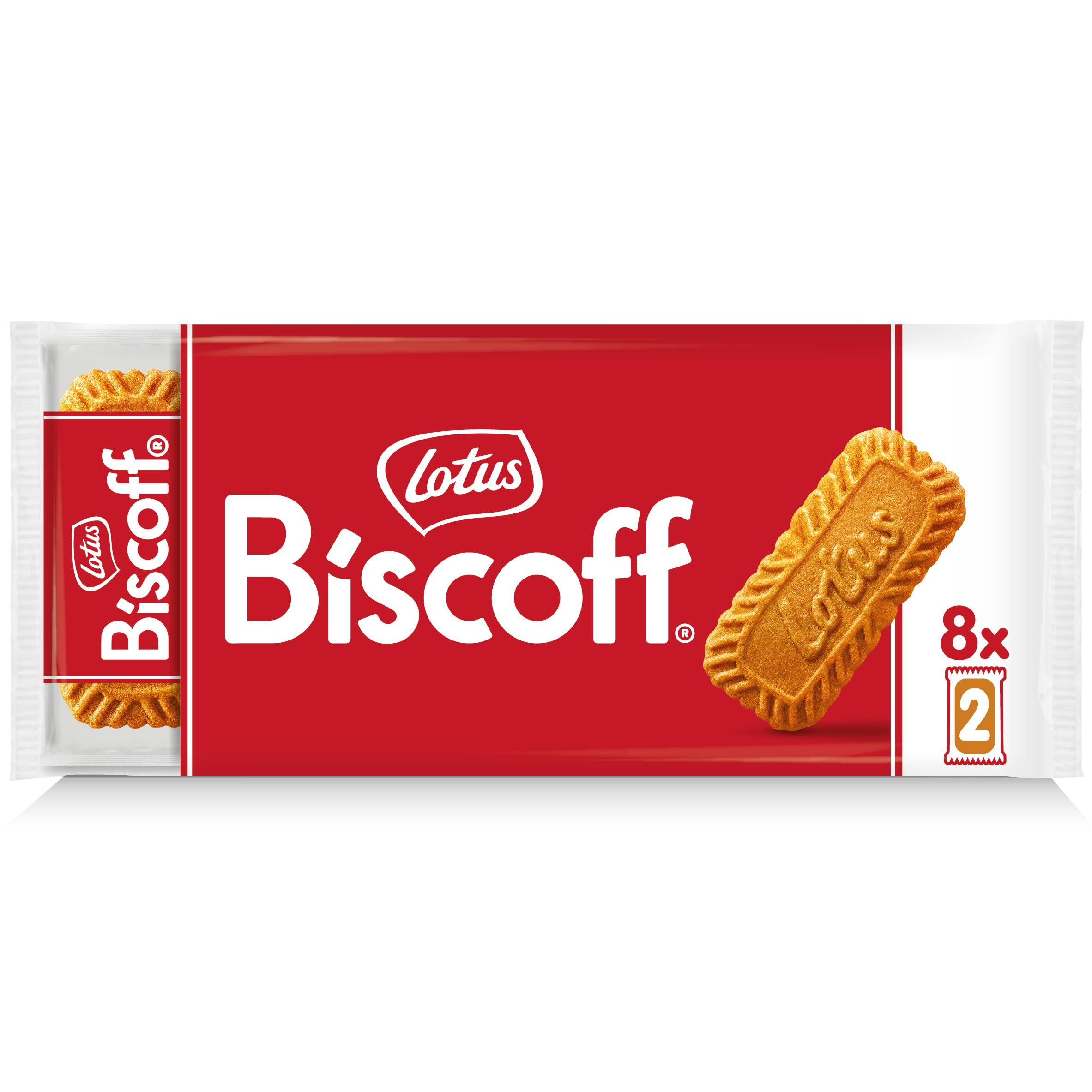 Lotus Biscoff - Caramelized Biscuit Cookies - 2P x 8 counts - 124g - Pack of 1