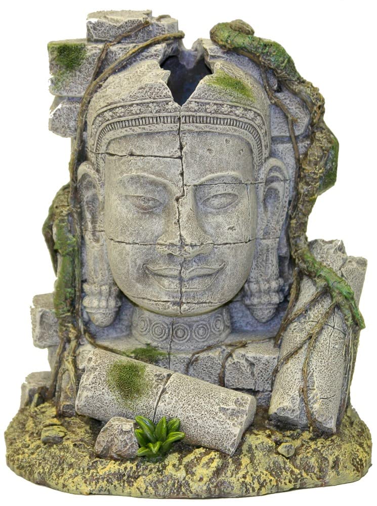 Exotic Environments Ancient Stone Head Ruin Aquarium Ornament