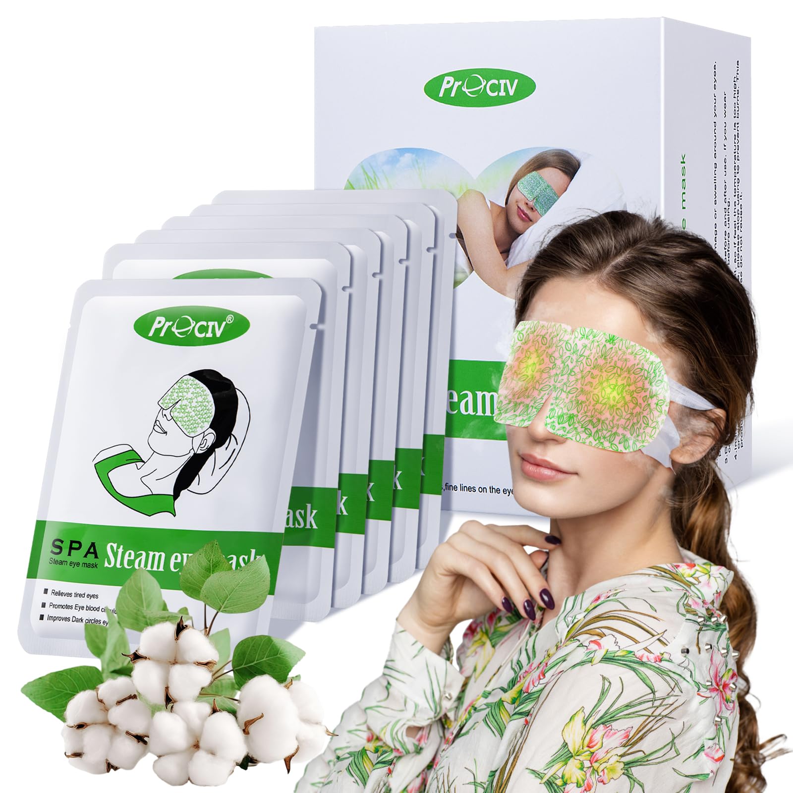 16 Packs Steam Eye Mask,Warm Eye Compress for Dry Eyes Sleep Mask,Hot Auto Heated Eye Masks Relaxing Gifts for Women Moist Heat for Eyes Soothing Eye Fatigue,Disposable Eye Mask for SPA Essentials