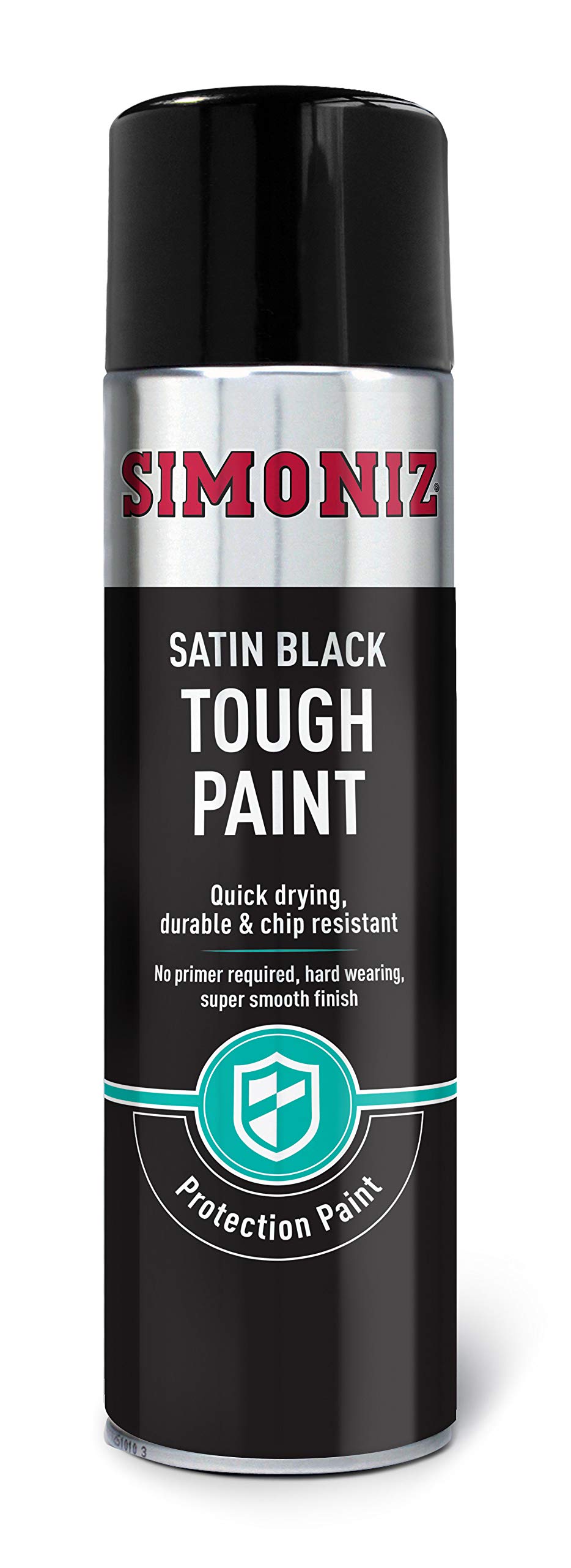 Simoniz Engine Paint, Easy To Use Satin Black Spray Paint For Your Engine, Perfect Enamel Paint For Motorcycle & Car Engine, Tough & Durable Rust Resistant Car Paint, Quick Drying, Satin Black, 500ml