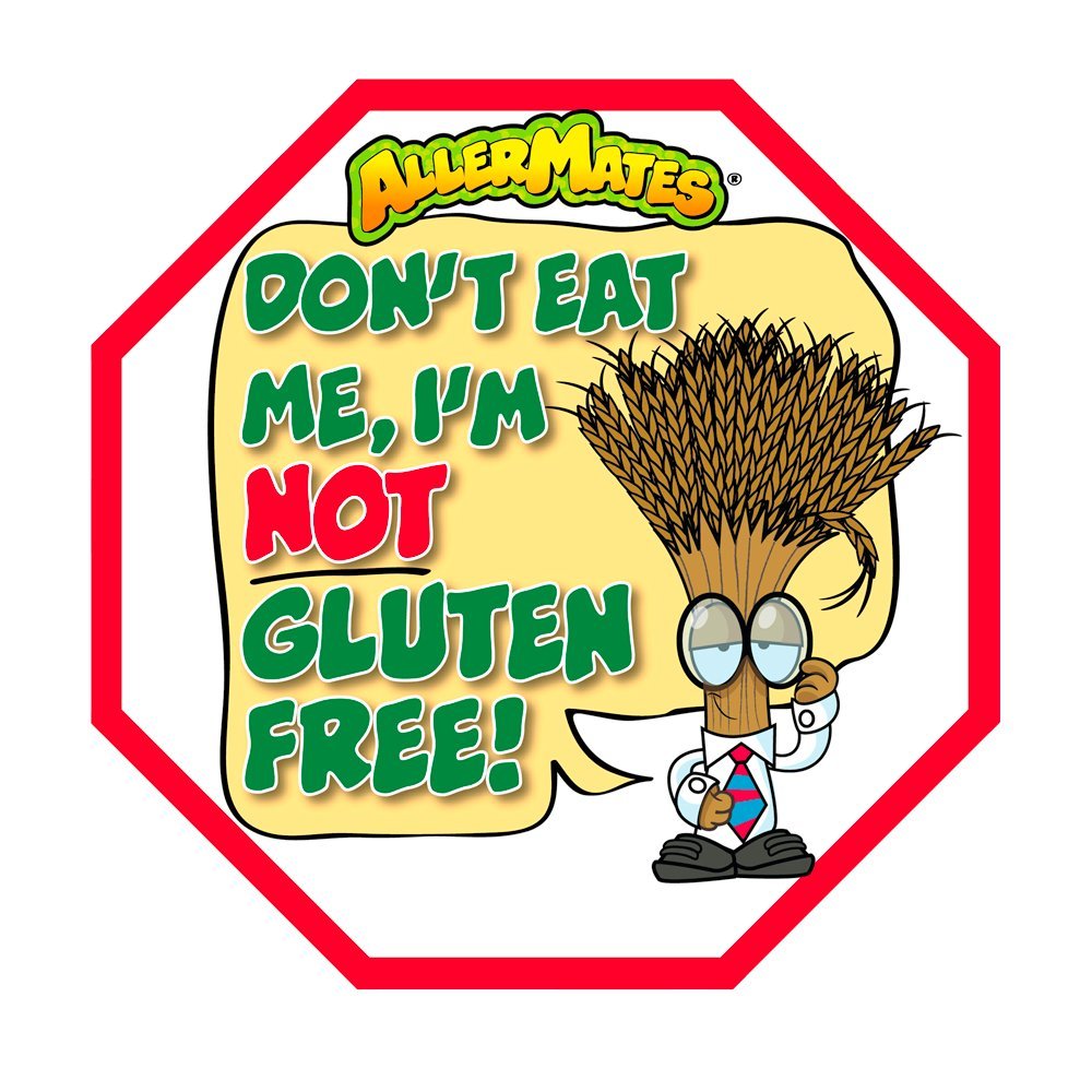 AllerMatesKids Don't Eat Me Im Not Gluten Free 24 Sticker Pack