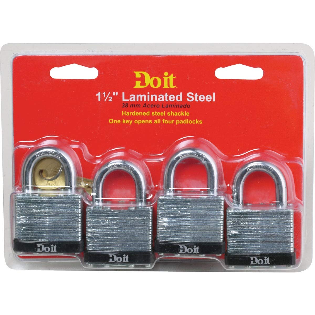 Master Lock - Do it 4-Pack Laminated Steel Padlocks