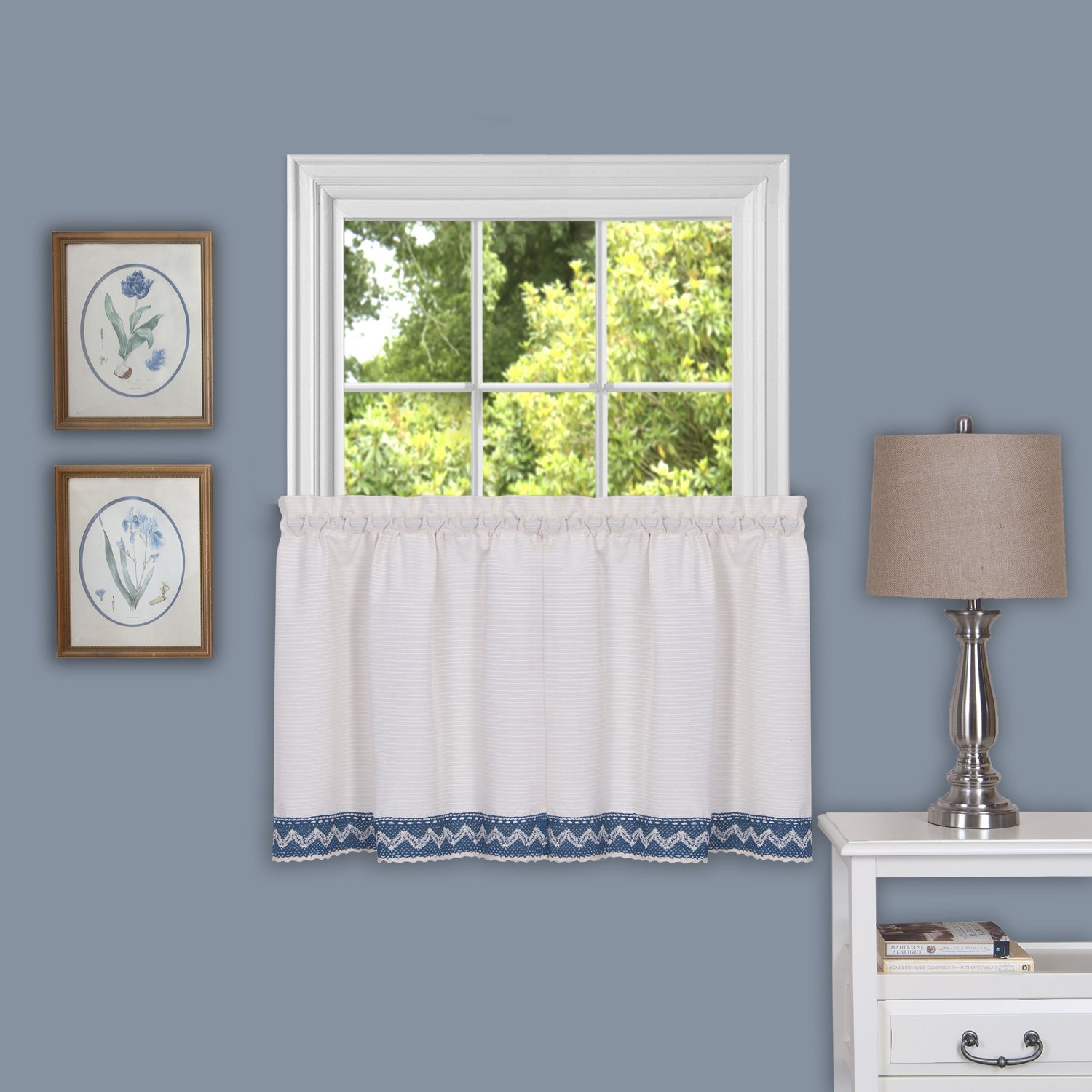 Achim Home FurnishingsBlue Camden Window Pair Curtain Tier, 58" x 36"