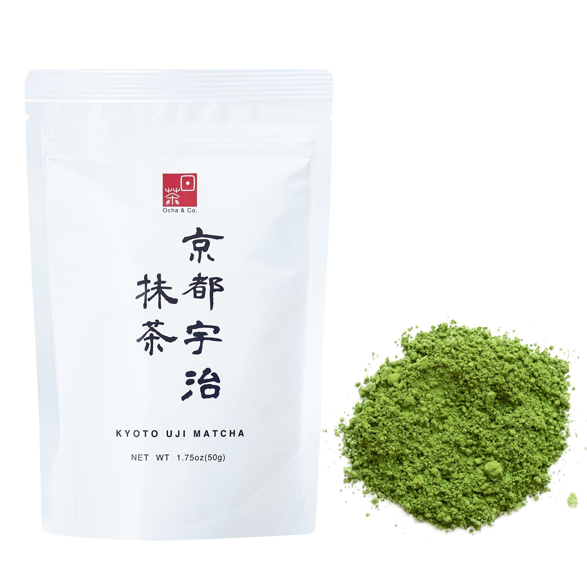 Ocha & Co.Kyoto Uji Matcha - Ceremonial Grade Matcha Powder - Highest Grade Traditional Stone Milled Japanese Matcha Green Tea Powder, 50g/1.75oz.