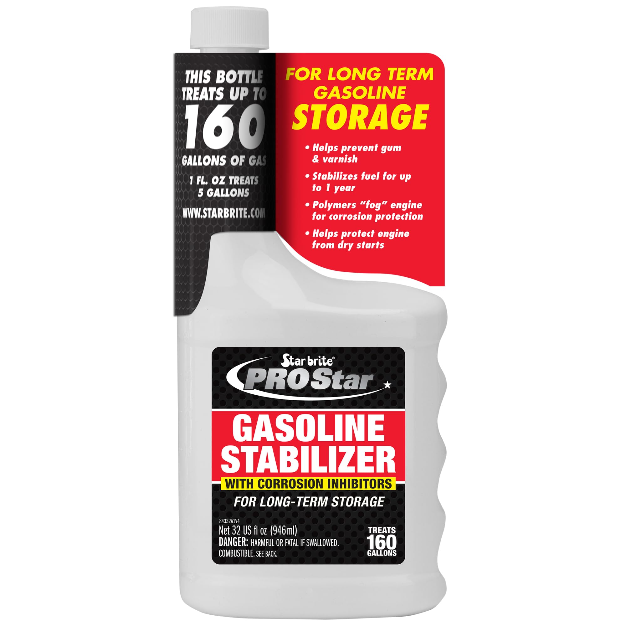 STAR BRITE PRO Star Gasoline Stabilizer - Fog & Protect Stored Engines & Entire Fuel System from Corrosion - Keep Gas Fresh for up to 1 Year - EZ Store EZ Start