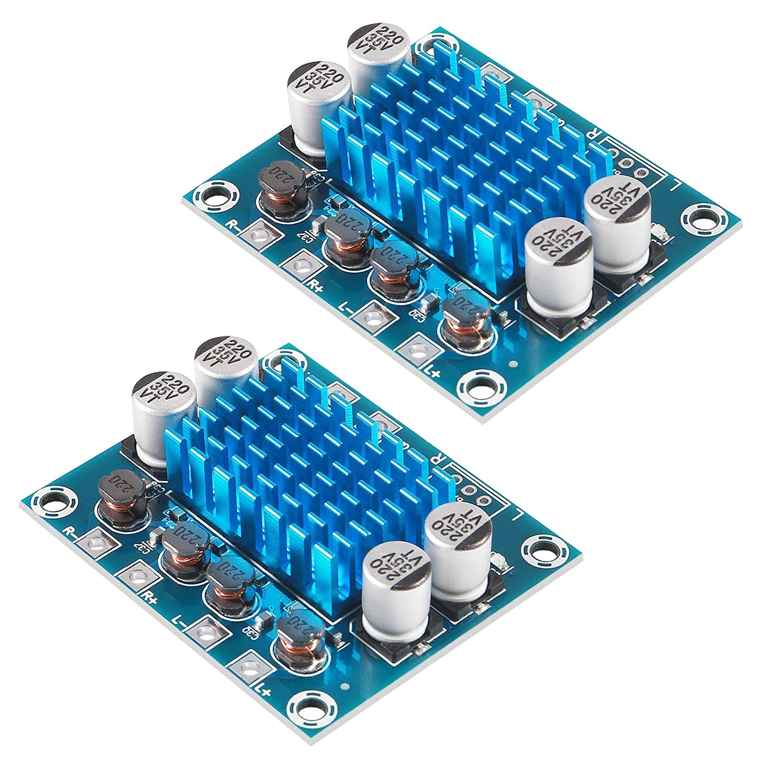 DHRUVPRO 2-Pack TPA3110 XH-A232 30W+30W 2.0 Channel Digital Stereo Audio Power Amplifier Board DC 8-26V 3A