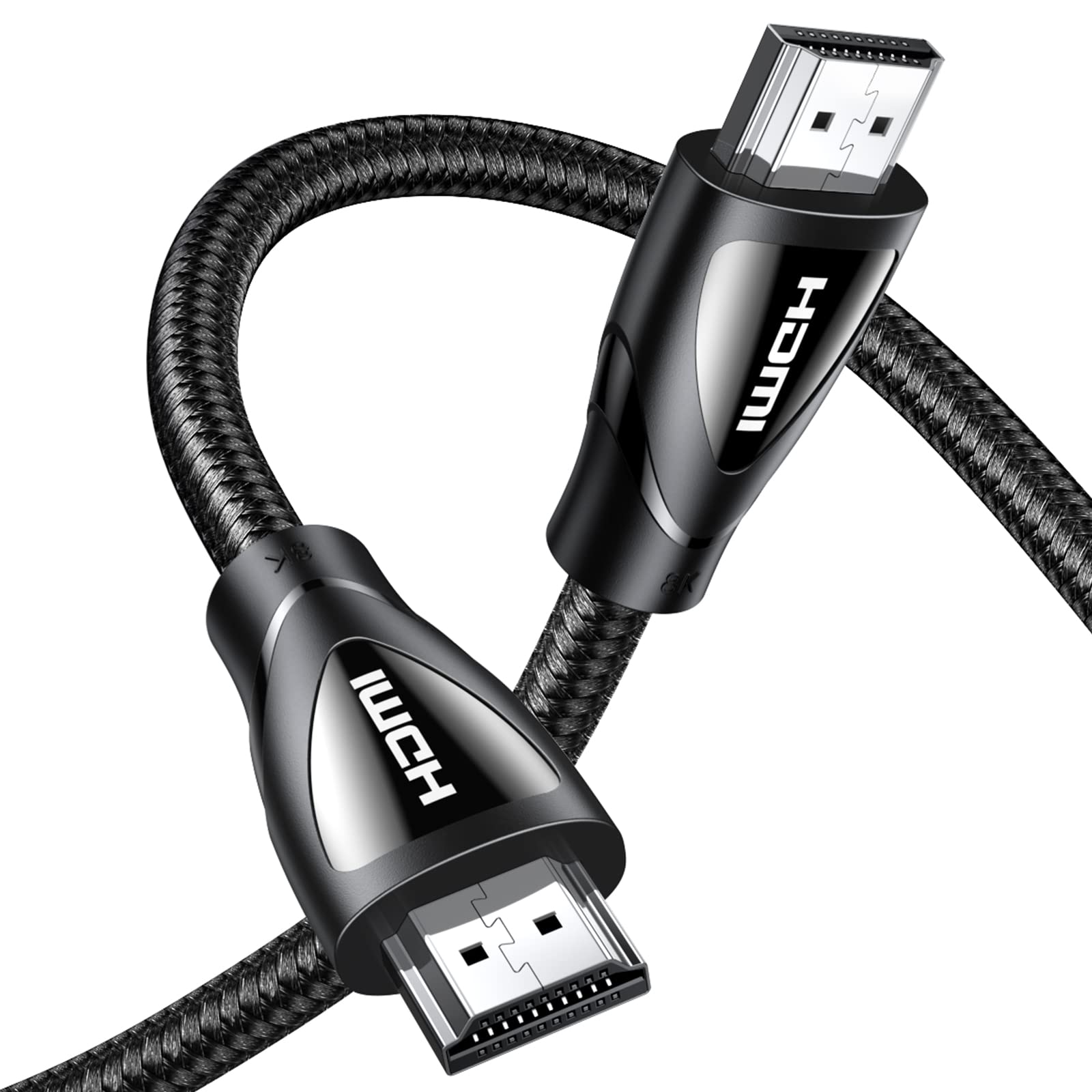 UGREEN 8K HDMI 2.1 Cable 2M (6.6FT),8K@60Hz,4K@240Hz/144Hz/120Hz HD Cable, HDR 10+/Dolby/eARC/3D/HDCP 2.3,Video Cord Compatible with MacBook Pro/Switch/PS5/PS4/Steam Deck/Xbox/Roku/HDTV/DVD/Projector