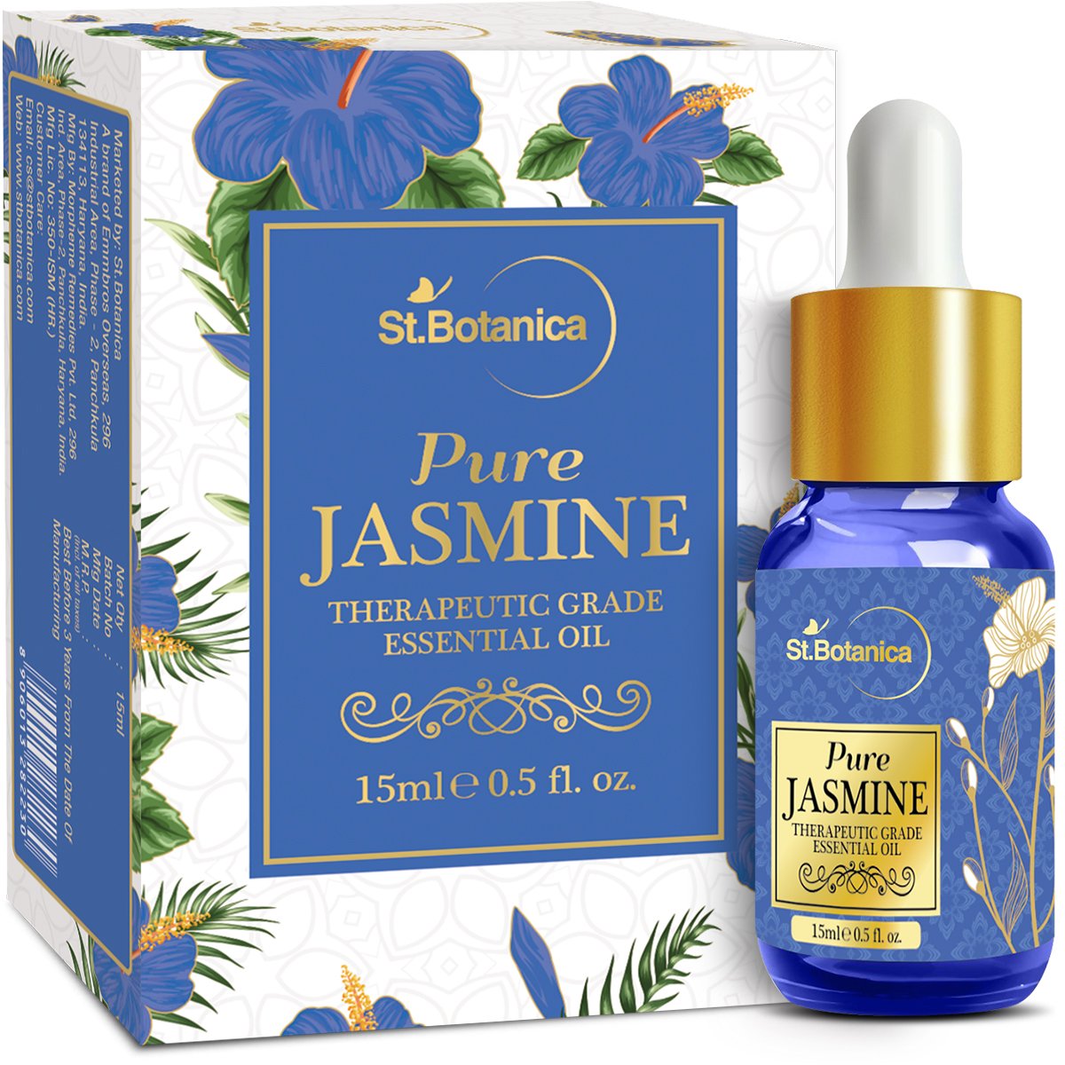 StBotanica Pure Jasmine Essential Oil, 15ml