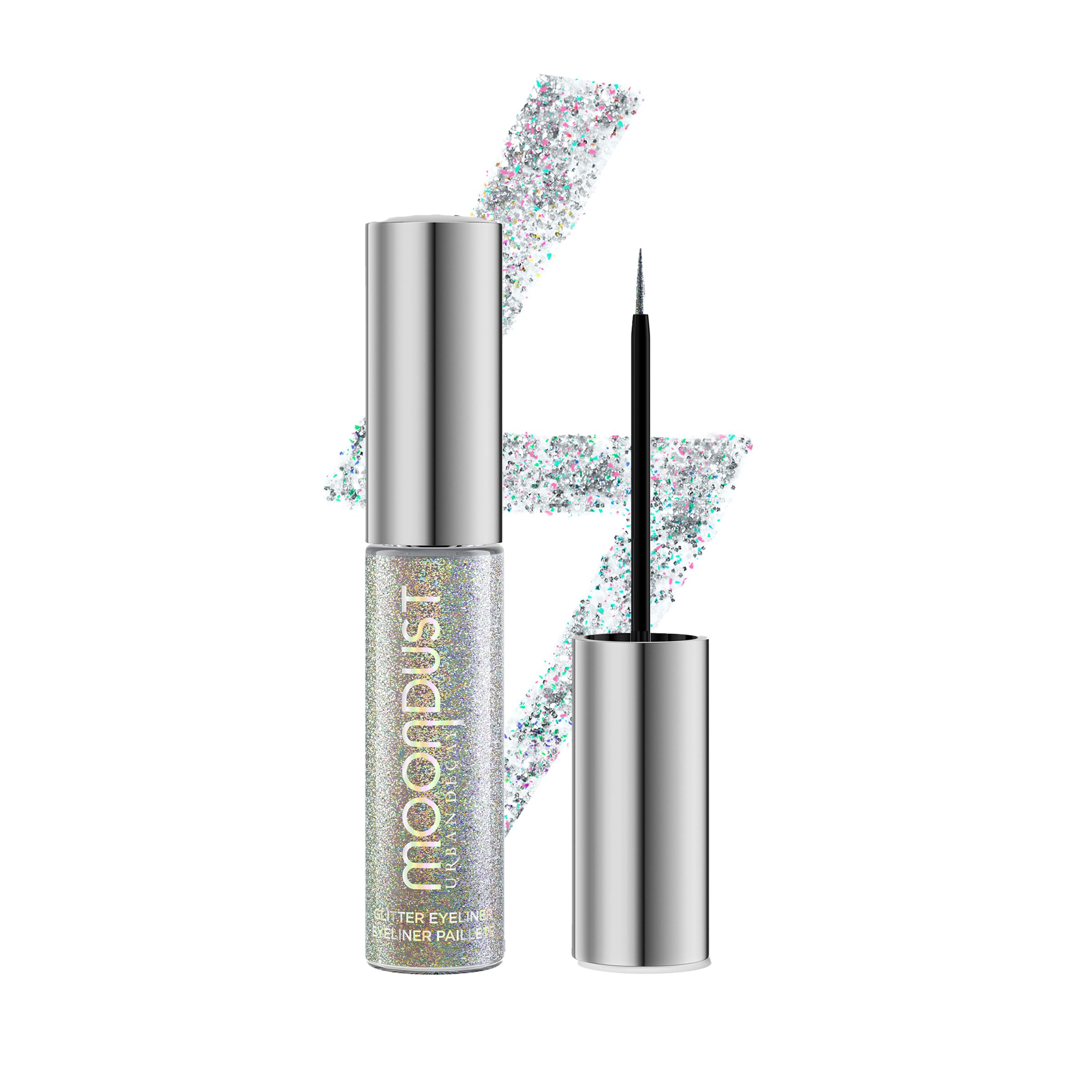 Urban Decay Moondust Liquid Glitter Eyeliner – Longwear Sparkle Liner & Eyeshadow Topper - Quick-Drying, Water-Based Formula – Buildable Shimmer Shades - Vegan Formula