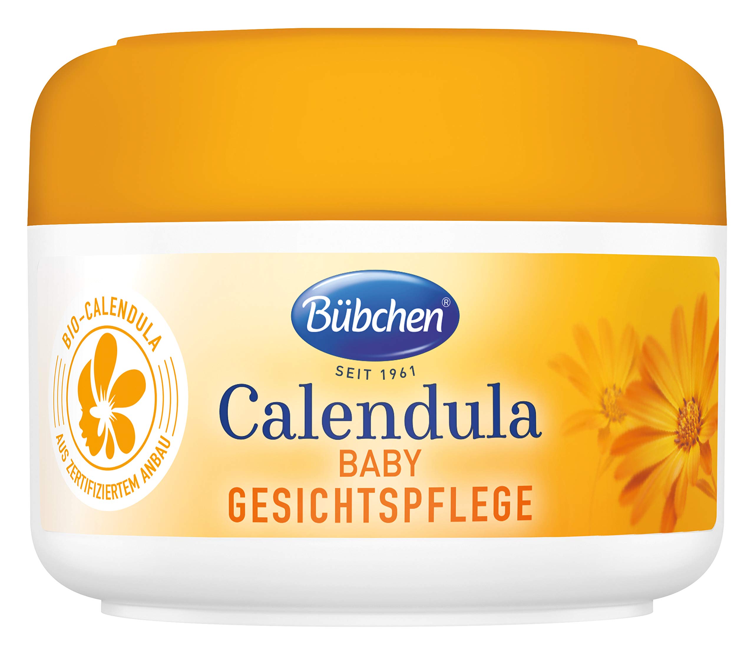 BübchenCalendula Facial Care with Organic Calendula to Protect Sensitive Baby Skin 75 ml