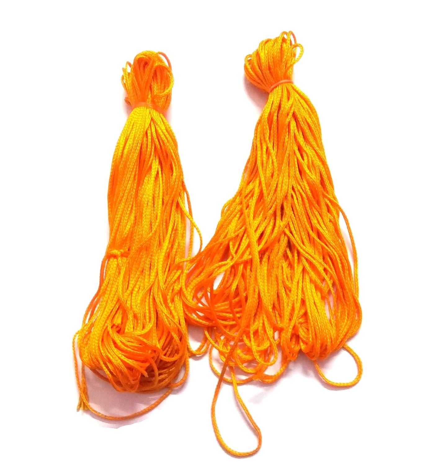 Brahmin Janeu Kesari (Pack of 10 Pieces) Color Orange for Worship and Wearing Janeu Sacred Thread for Hindi Religious Ceremonies.(Orange Color) 1 Gucha