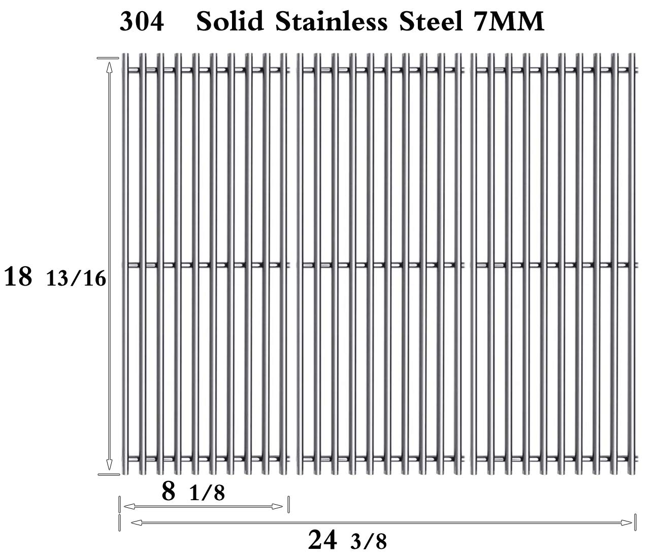 Htanch SES703(3-Pack) Stainless Steel Cooking Grates Grid for Select Kitchen Aid 720-0787D ，730-0953 ，720-0953A， Brand Gas Grill