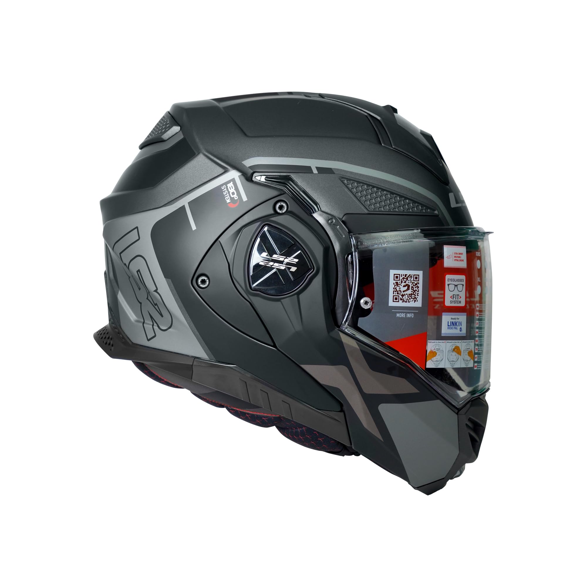 FF901 ADVANT X METRYK MATT TITANIUM MODULAR HELMET | FLIP UP OPEN-FULL FACE BLUETOOTH MOTORCYCLE HELMET-609278