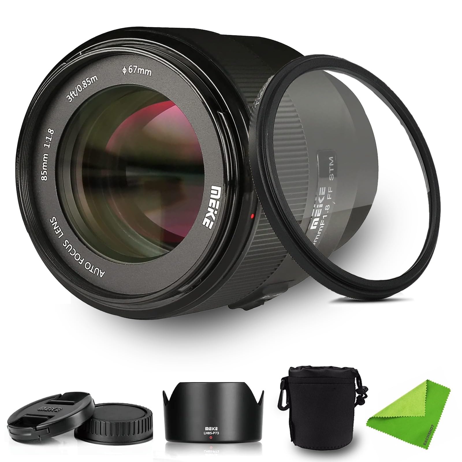 Meike85mm F1.8 f/1.8 STM E-Mount Full Frame Large Aperture Auto Focus Lens for Sony E-Mount Cameras A7R A74 A7R4 A7C A7III A7RII A7RIII A7SIII A7SII A9 A6600 A6500 A6400 A6300 A6100 A6000