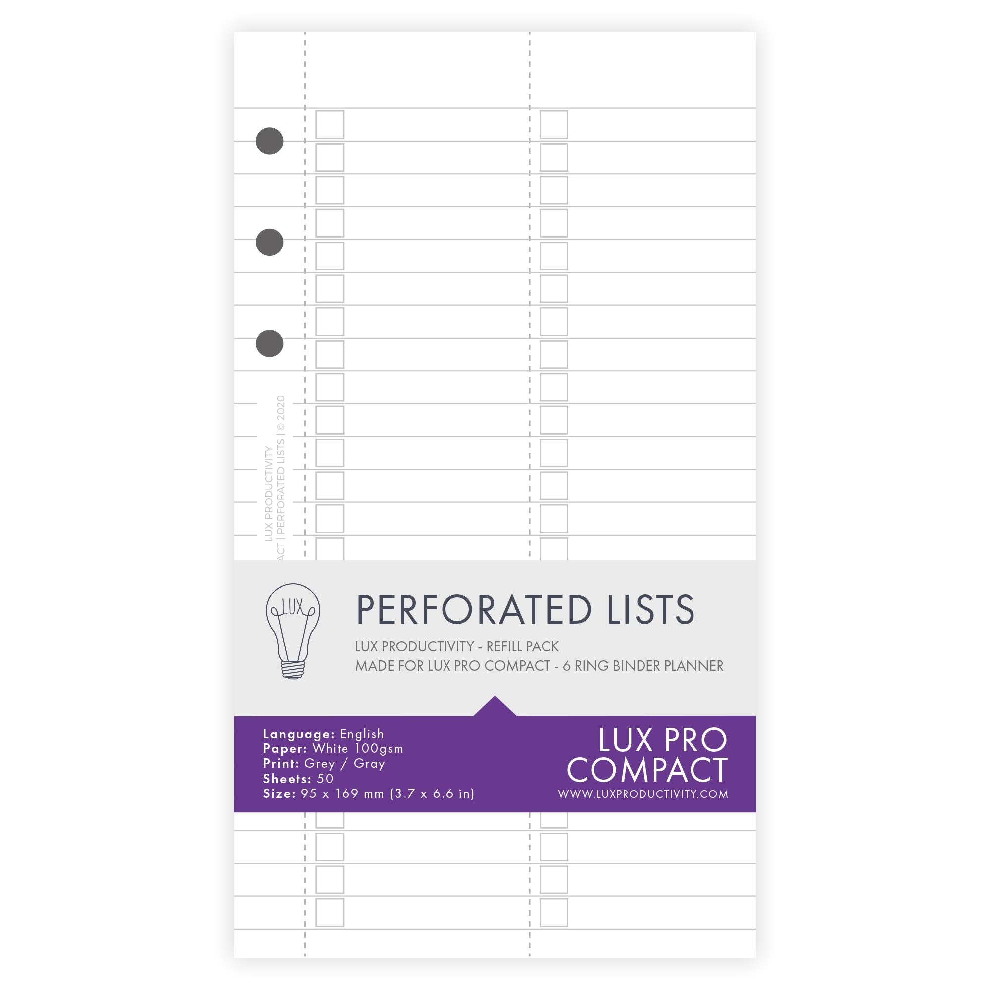 LUX Compact - Perforated Lists