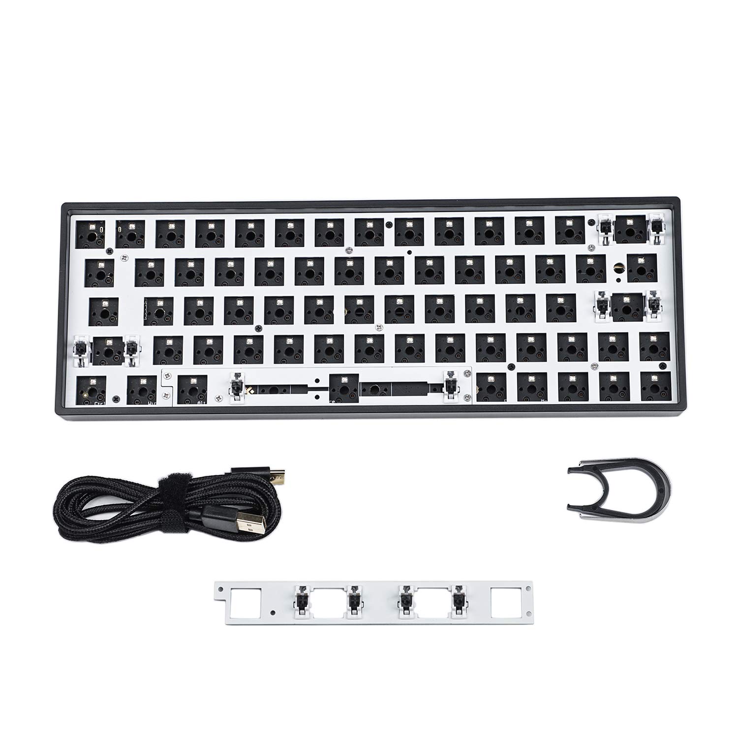 YMDKSkyloong 64 GK64 GK64x RGB Hot Swap Programmable Wired Case PCB Plate Cherry MX Keyboard DIY kit Replacable Space