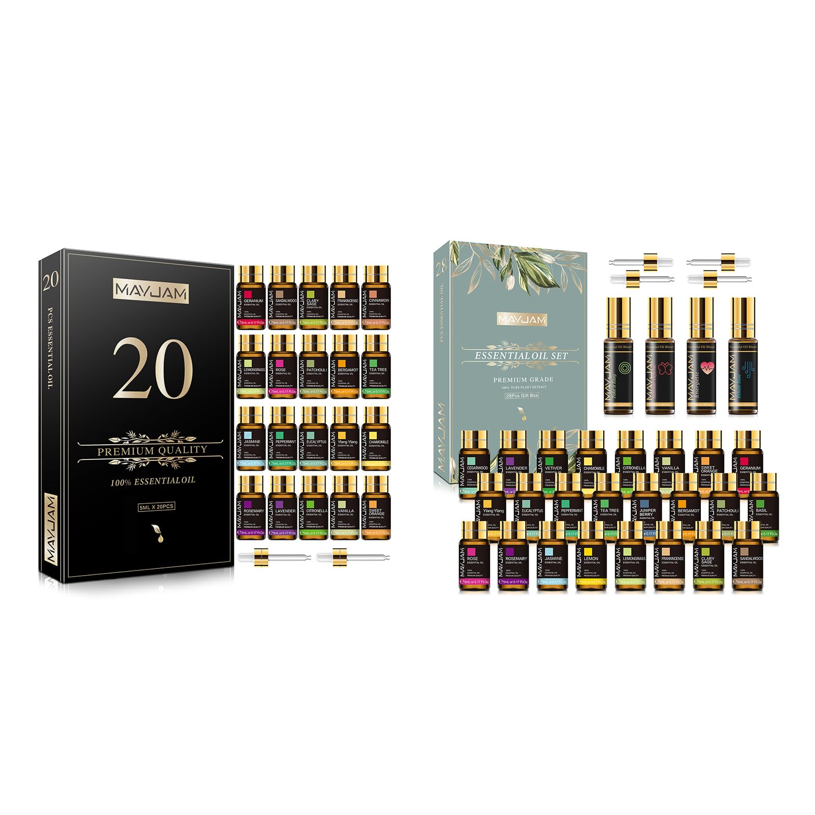 20 PCS Essential Oil Gift Set and 28 PCS Essential Oil Set