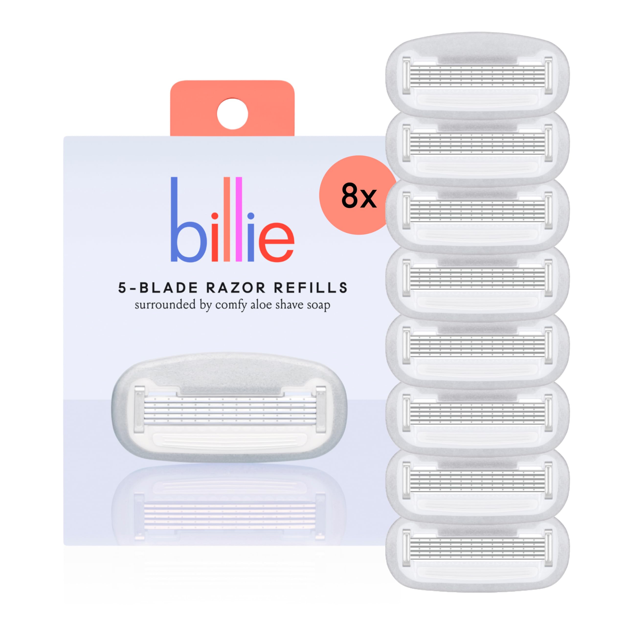 BillieWomen’s Razor Refill Blades 5-Blade Cartridges - 8 count