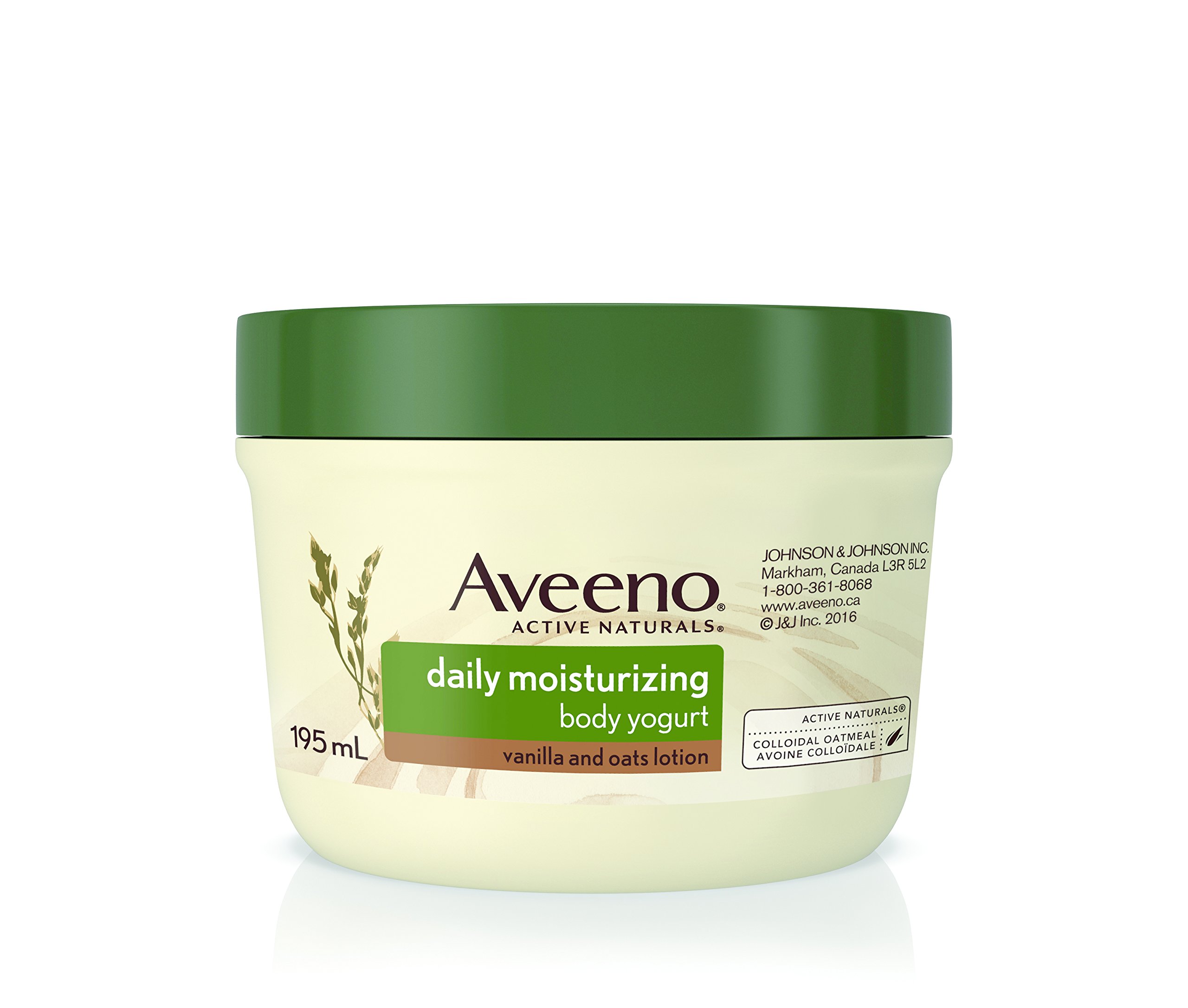 Aveeno Active Naturals Daily Moisturizing Body Yogurt, Vanilla and Oats Lotion, 195ml / 6.5 oz