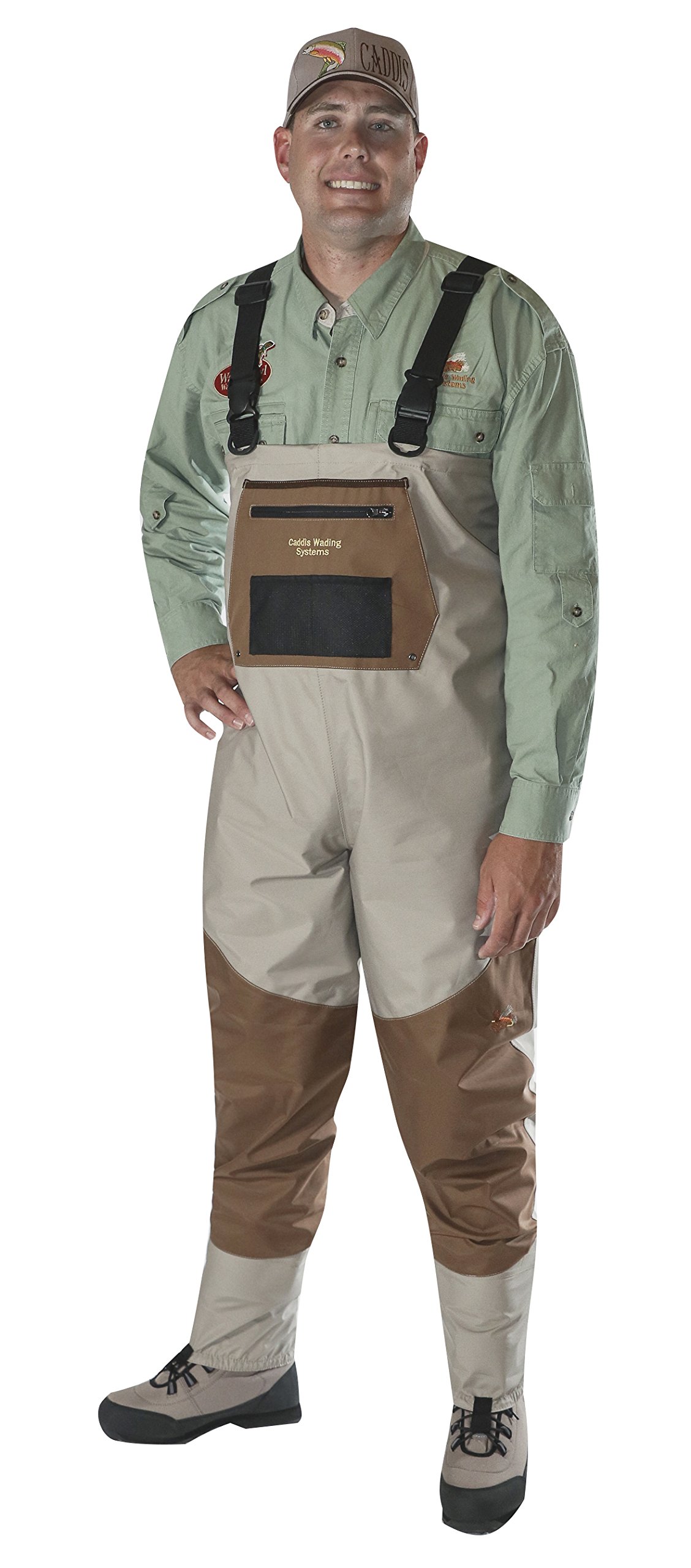 CADDISMen's Attractive 2-Tone Tauped Deluxe Breathable Stocking Foot Wader(DOES NOT INCLUDE BOOTS)