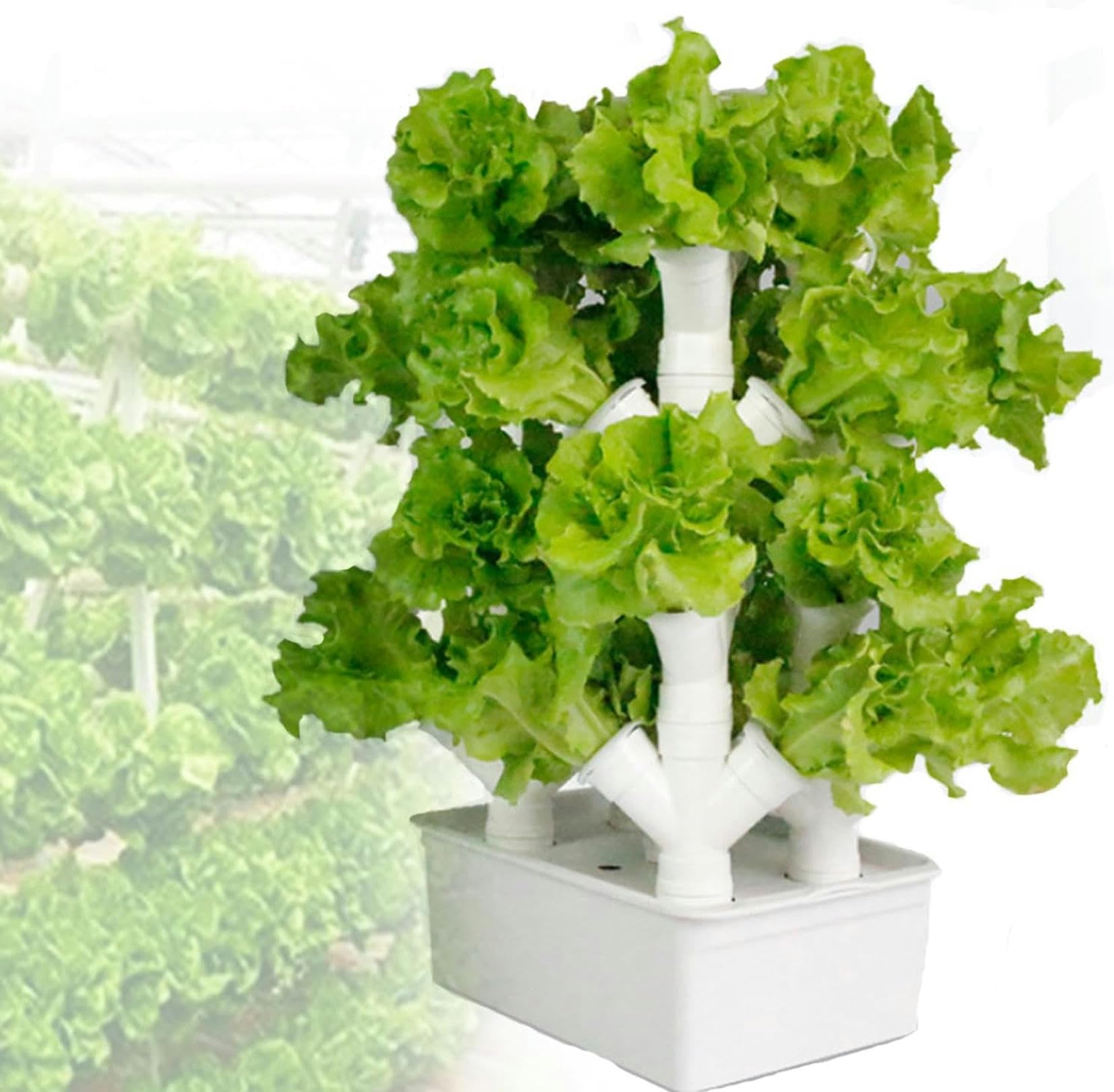 Shykey Hydroponic Tower Growing Sytem,Hydroponic Growing Sytem Kits,Growing Kit for Indoor & Outdoor for Herbs, Fruits and Vegetables,24Holes