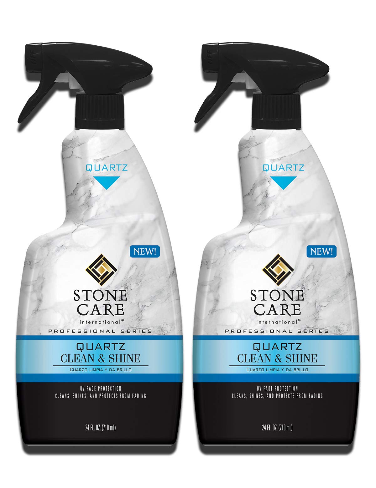 Stone Care International Quartz Cleaner and Polish - 24 Ounce (2 Pack) - Clean & Shine Your Quartz Countertops Islands and Stone Surfaces with UV Protection