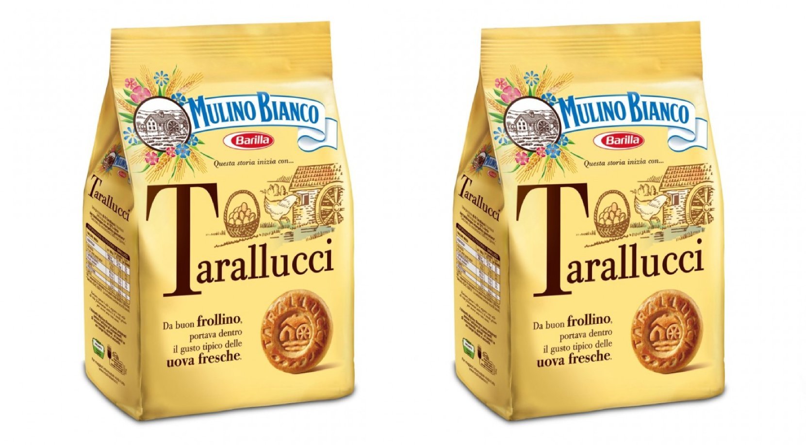 Mulino Bianco"Tarallucci" Biscuits made with fresh eggs 12.3 Oz (350g) - Pack of 2 [ Italian Import ]